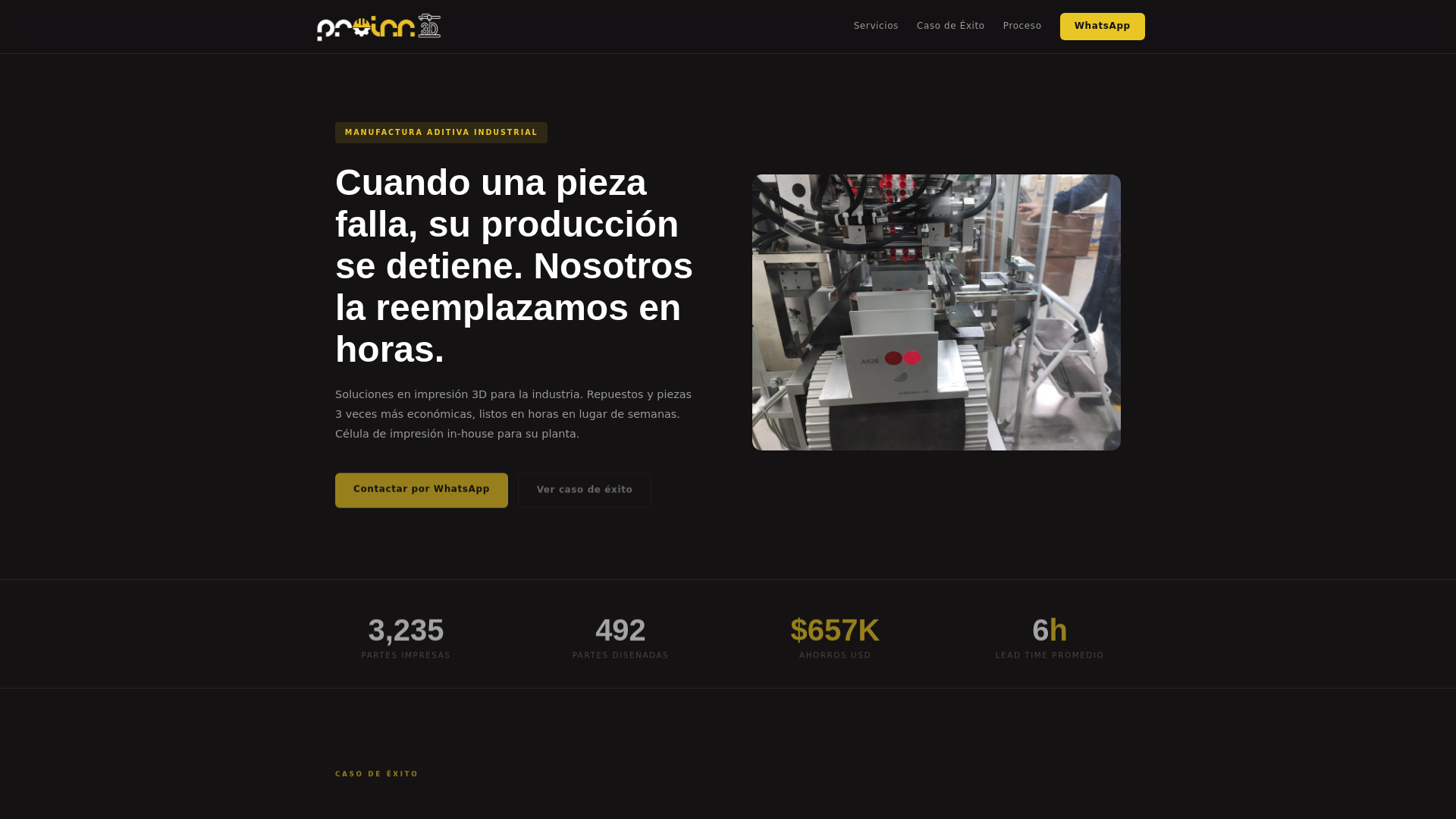 website screenshot of https://proinn3d.pages.dev/