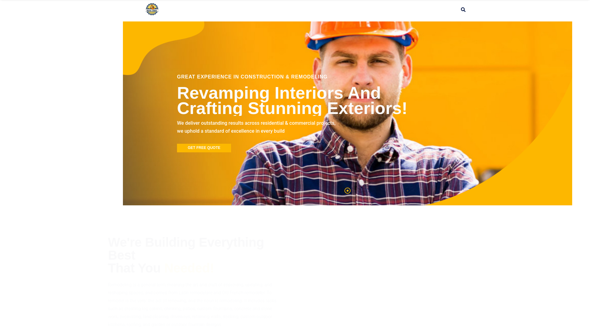 website screenshot of https://ruizdesignandremodeling.com