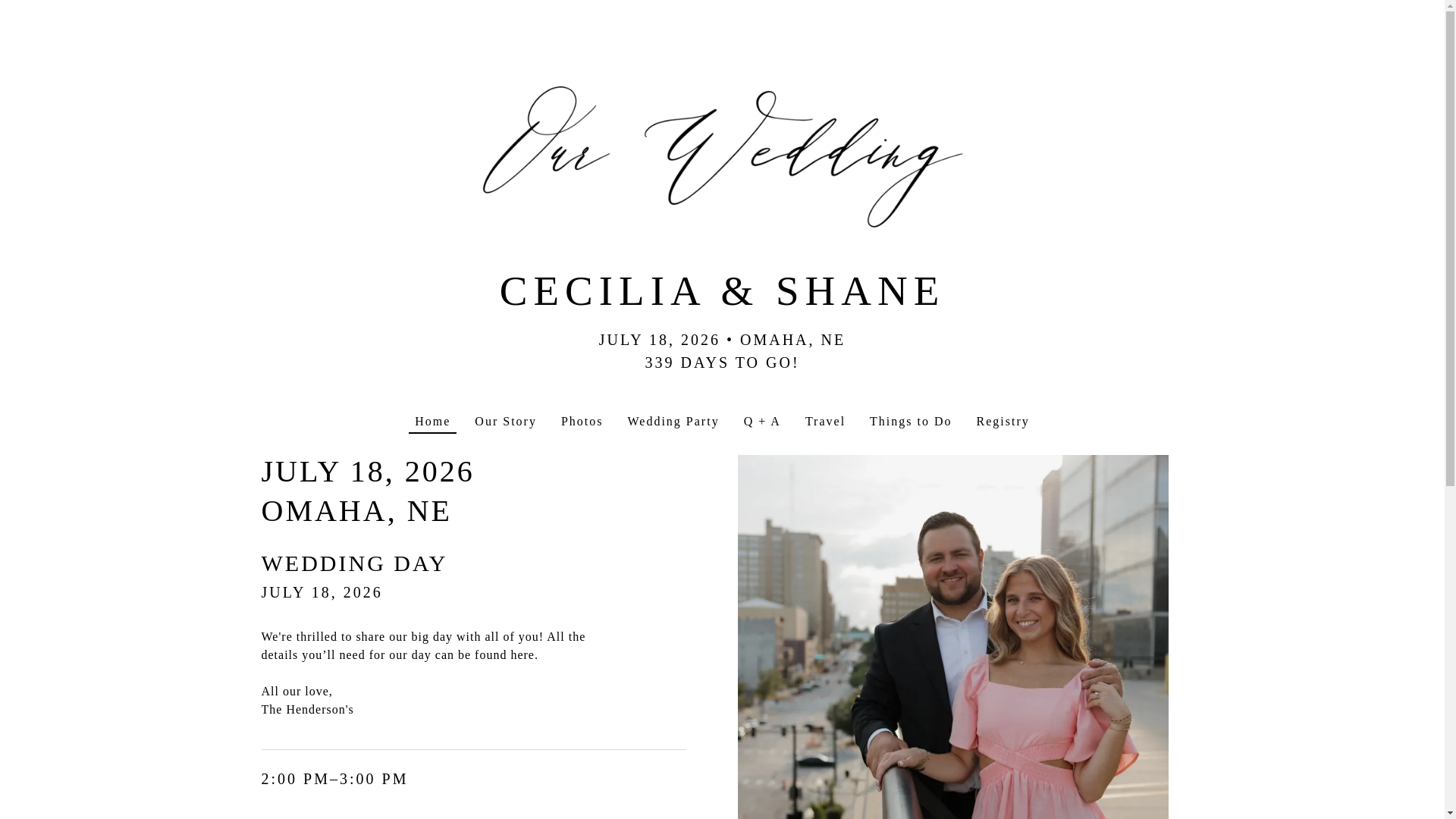 website screenshot of https://cecelimongiandshanehendersonwedding2026.com/