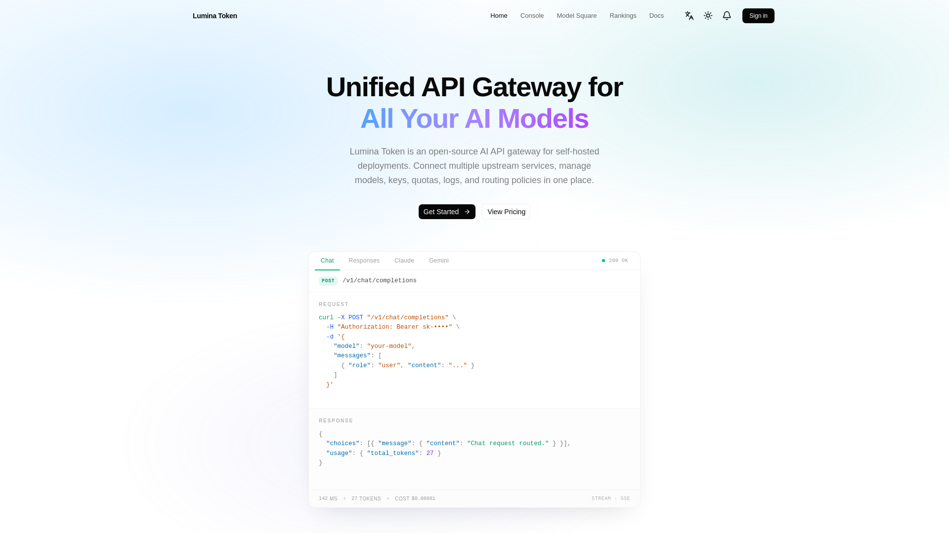 website screenshot of https://luminatoken.cc/