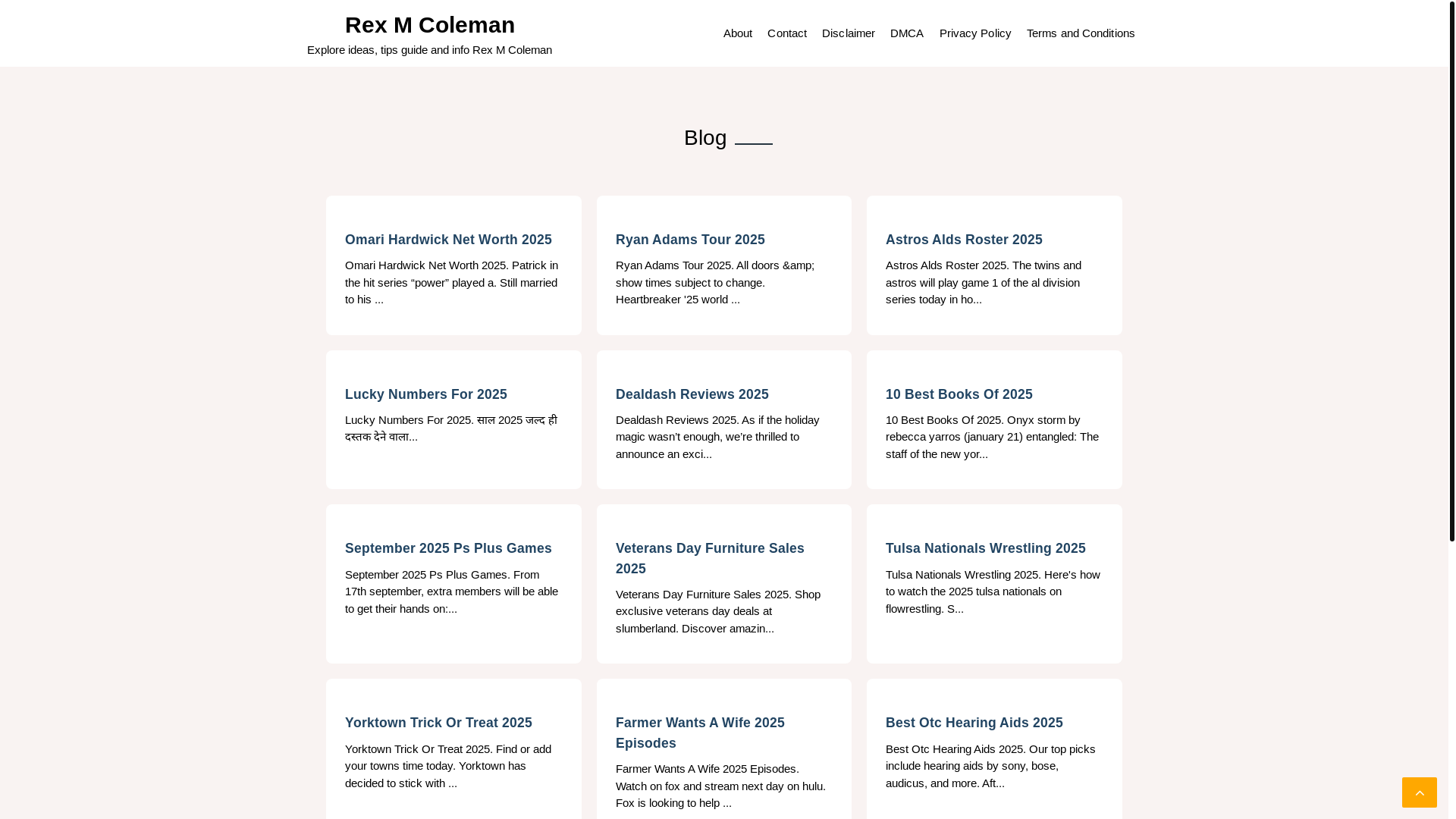 website screenshot of https://rexmcolemant.pages.dev/