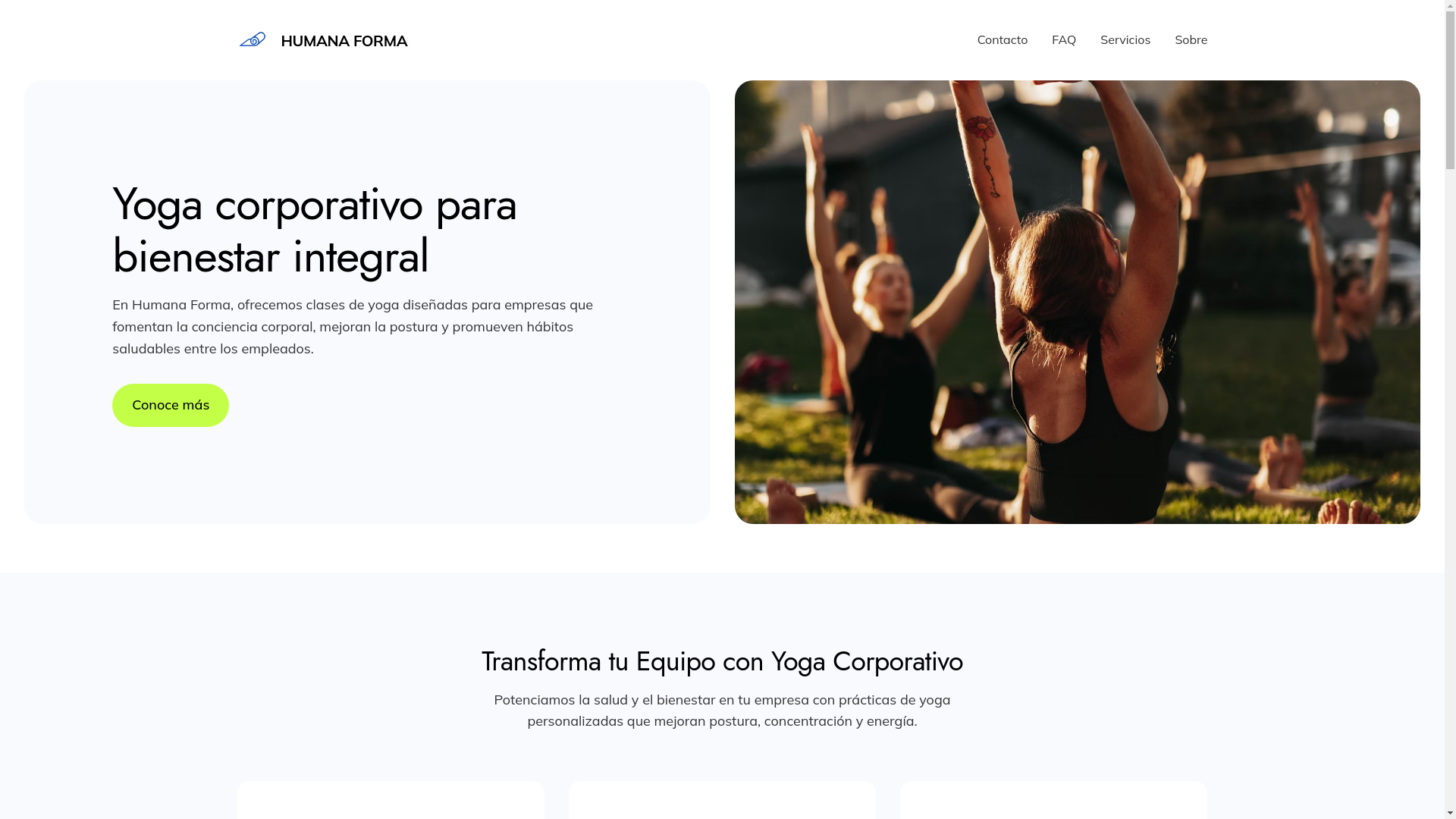 website screenshot of https://humanaforma.es/