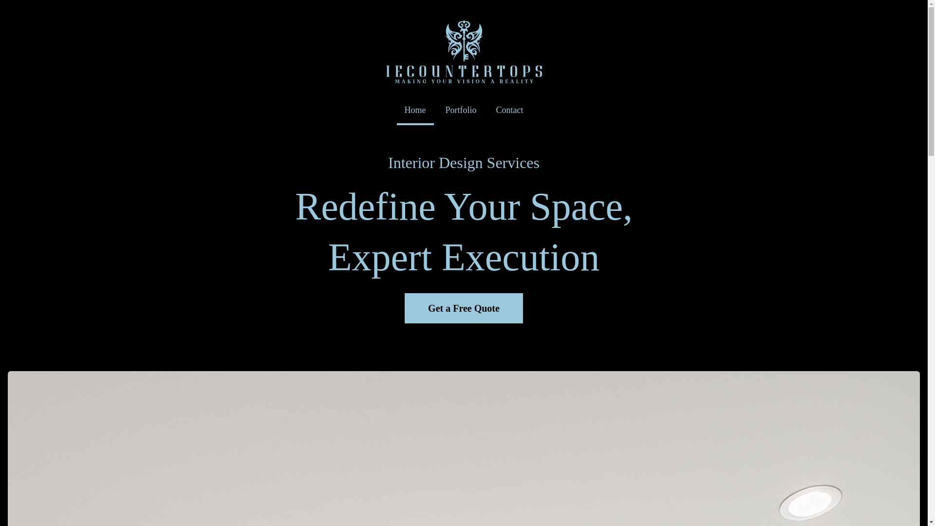 website screenshot of https://iecountertops.design/