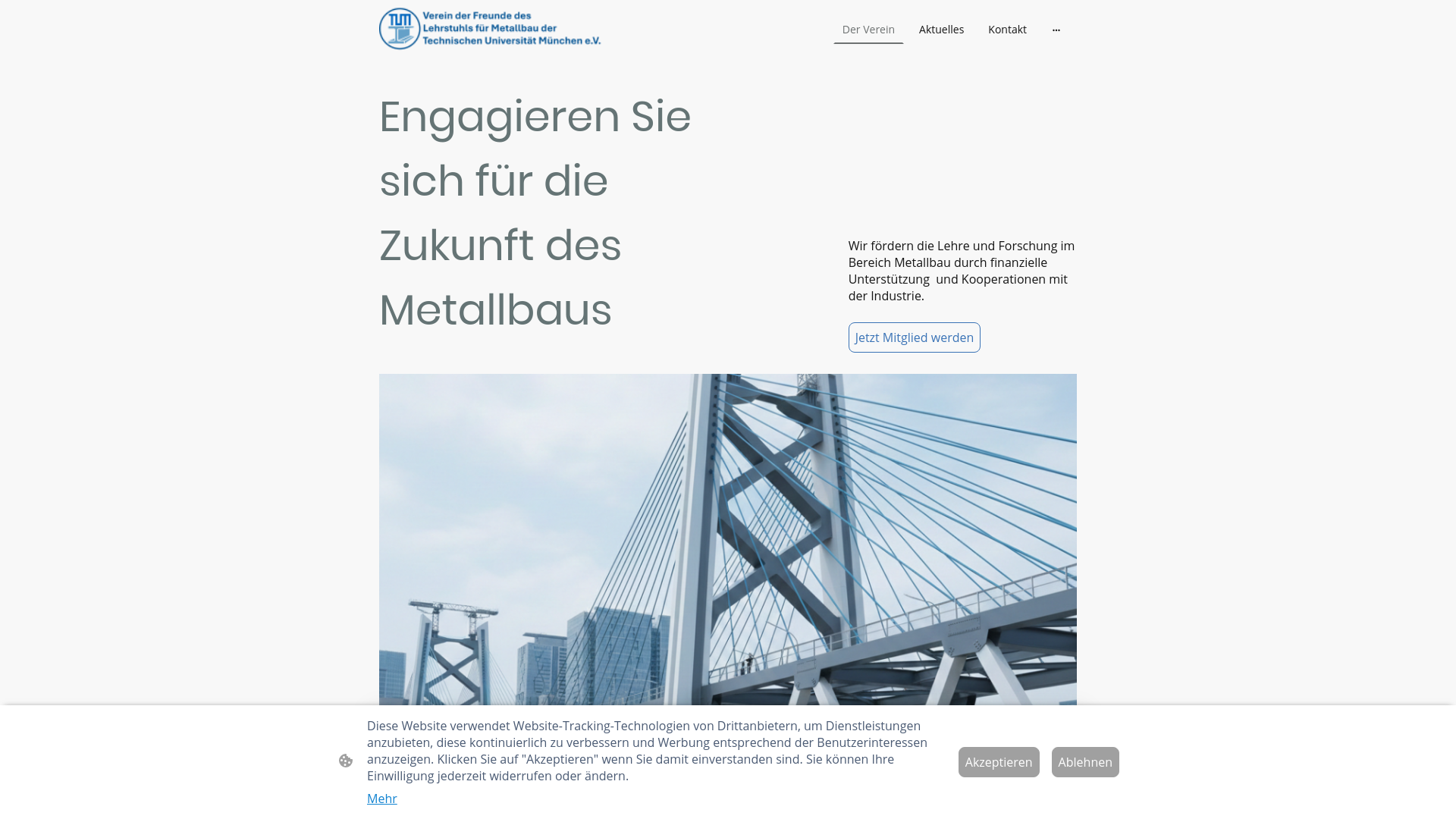 website screenshot of https://stahlbaufreunde.de