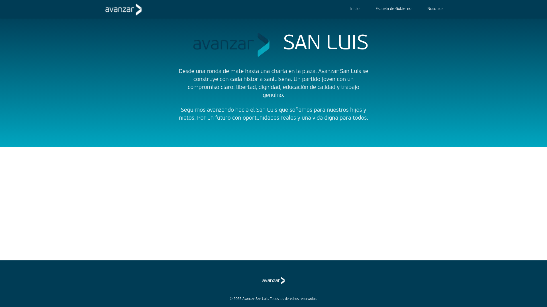 website screenshot of https://avanzarsanluis.com.ar/
