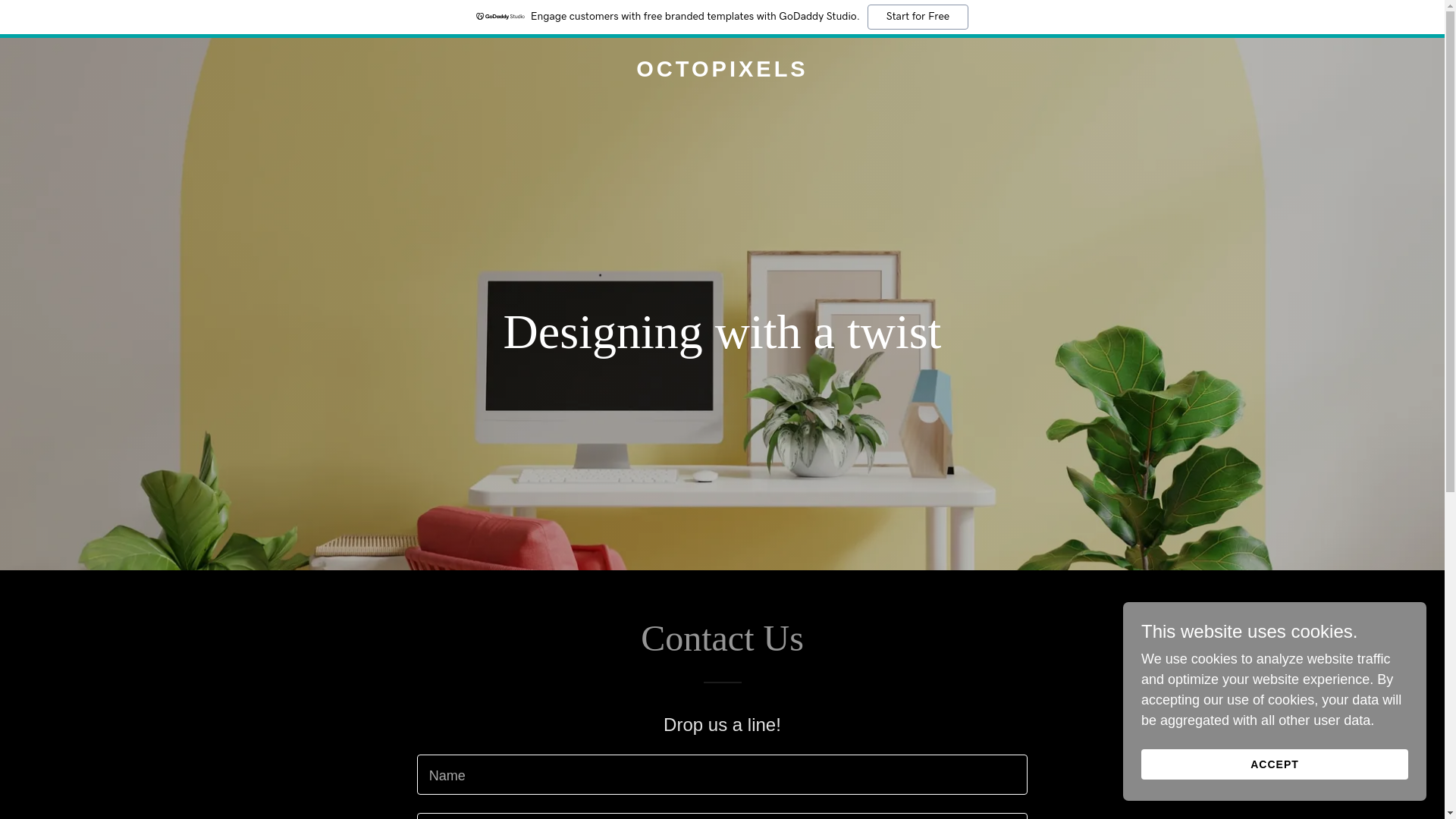 website screenshot of https://octopixels.shop/