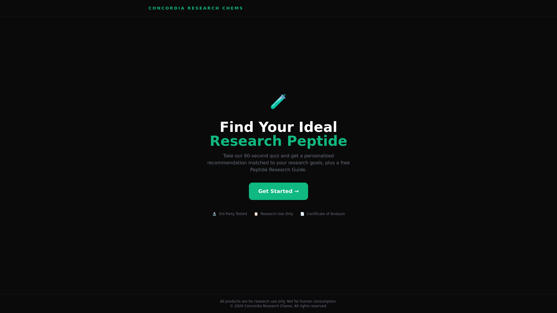 website screenshot of https://concordia-quiz-funnel.pages.dev/