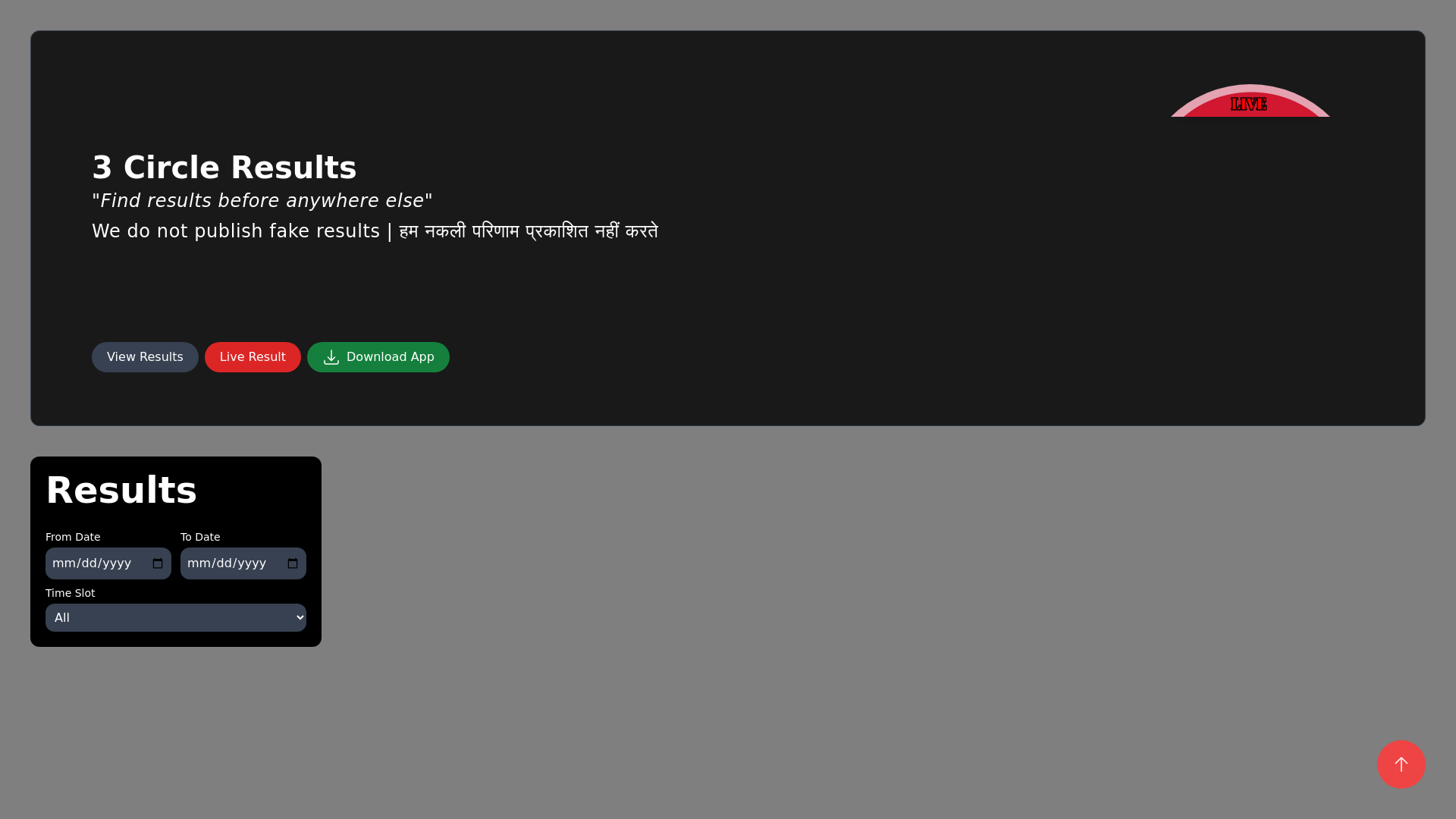 website screenshot of https://threecircle5.com/