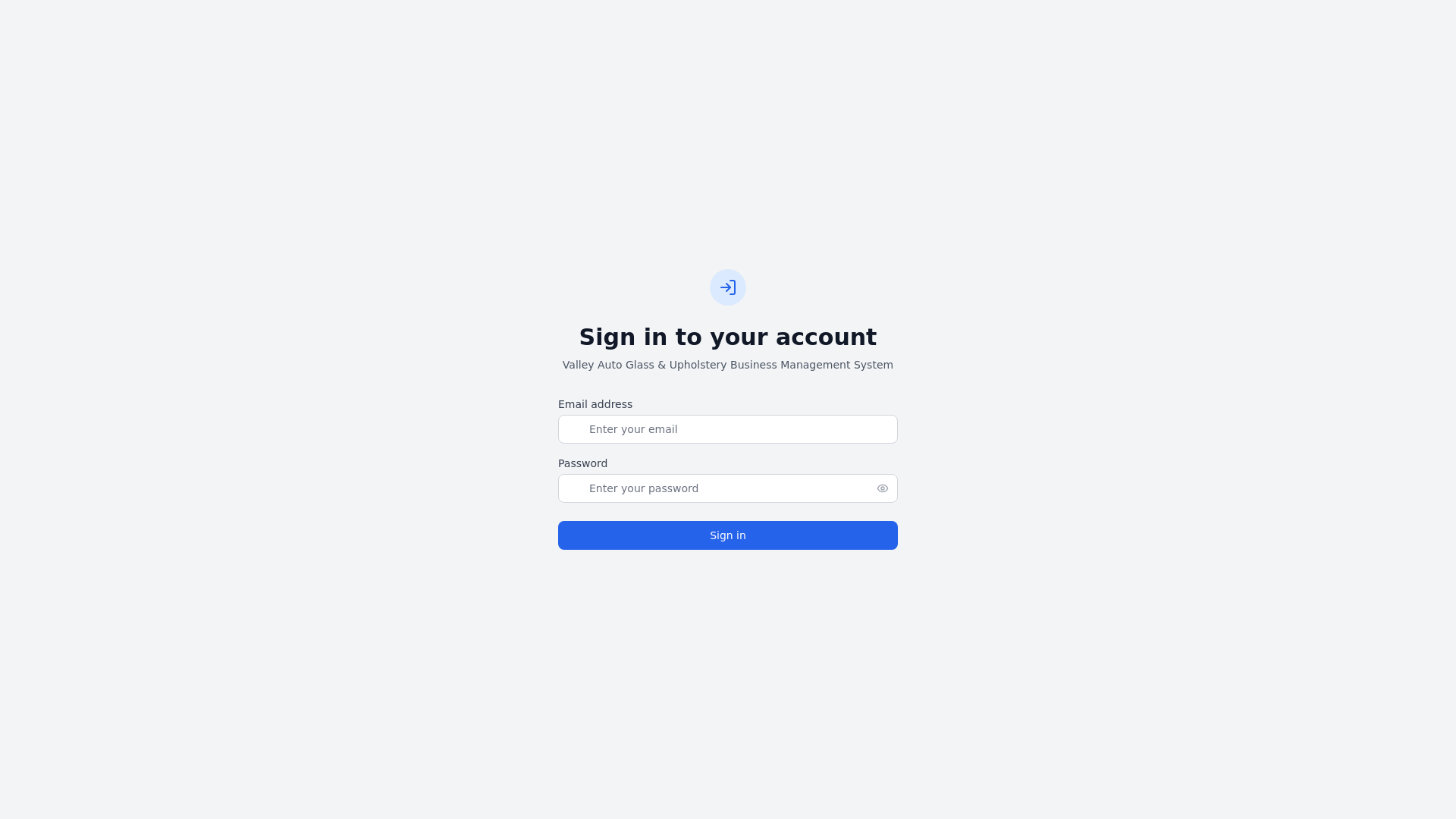 website screenshot of https://valleyauto.app/