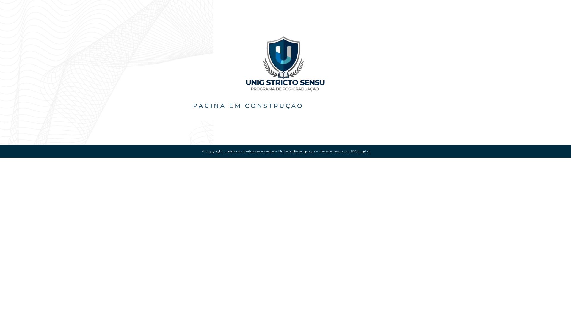 website screenshot of https://unigstrictosensu.com.br