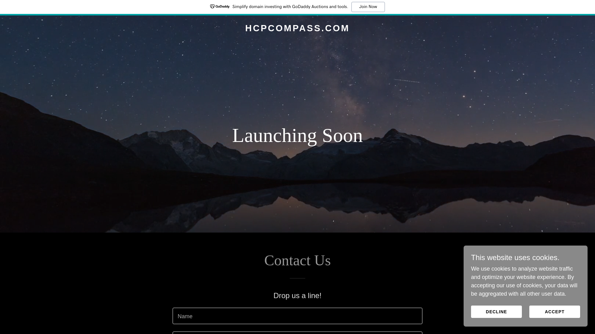 website screenshot of https://hcpcompass.com/