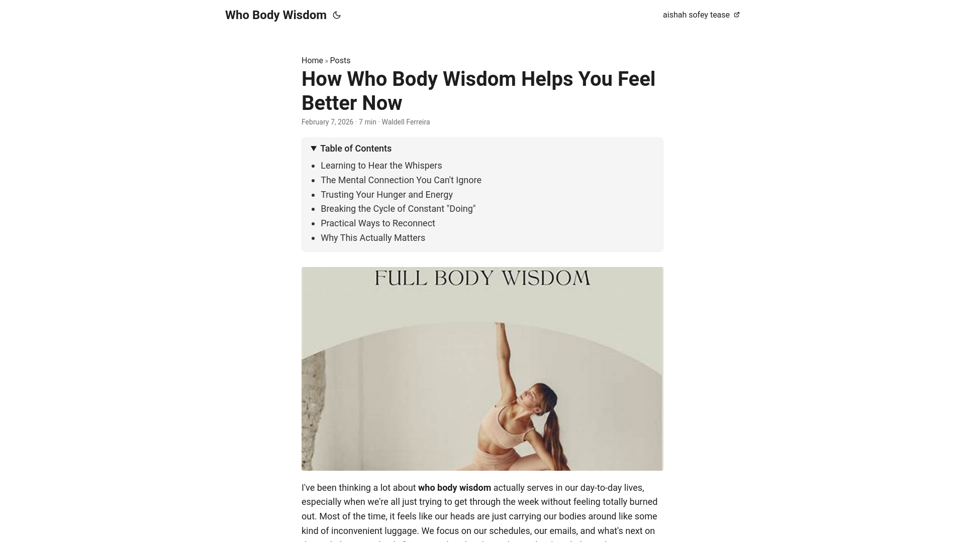 website screenshot of https://who-body-wisdom.pages.dev/