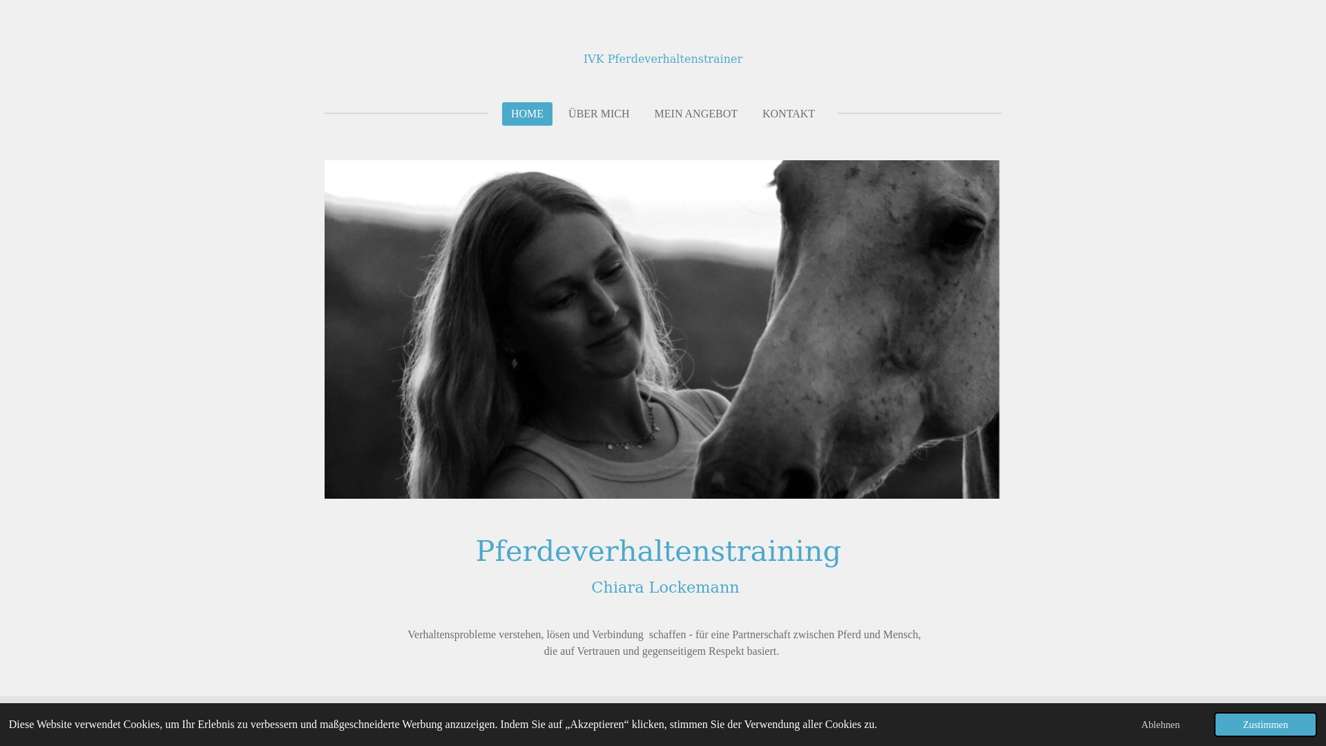 website screenshot of https://pferdeverhaltenstraining-horsesense.de