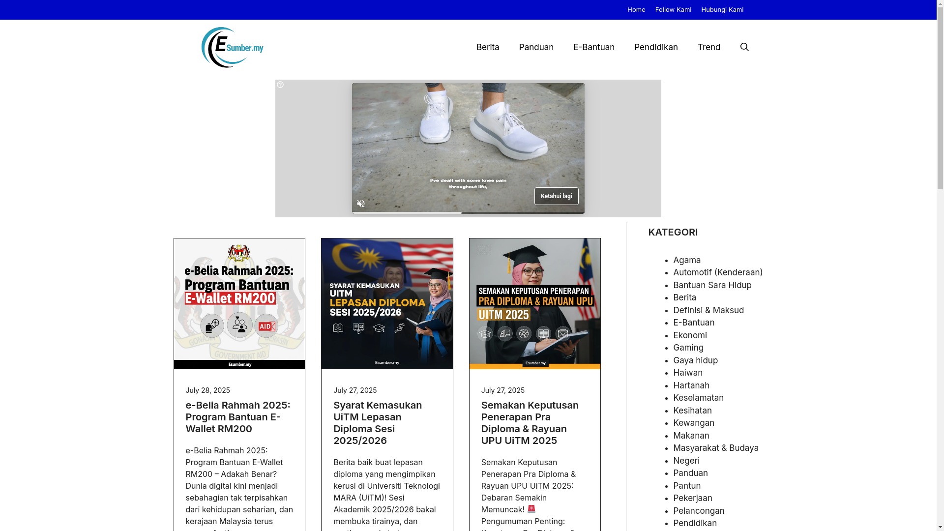 website screenshot of https://ampangputeri.com.my/