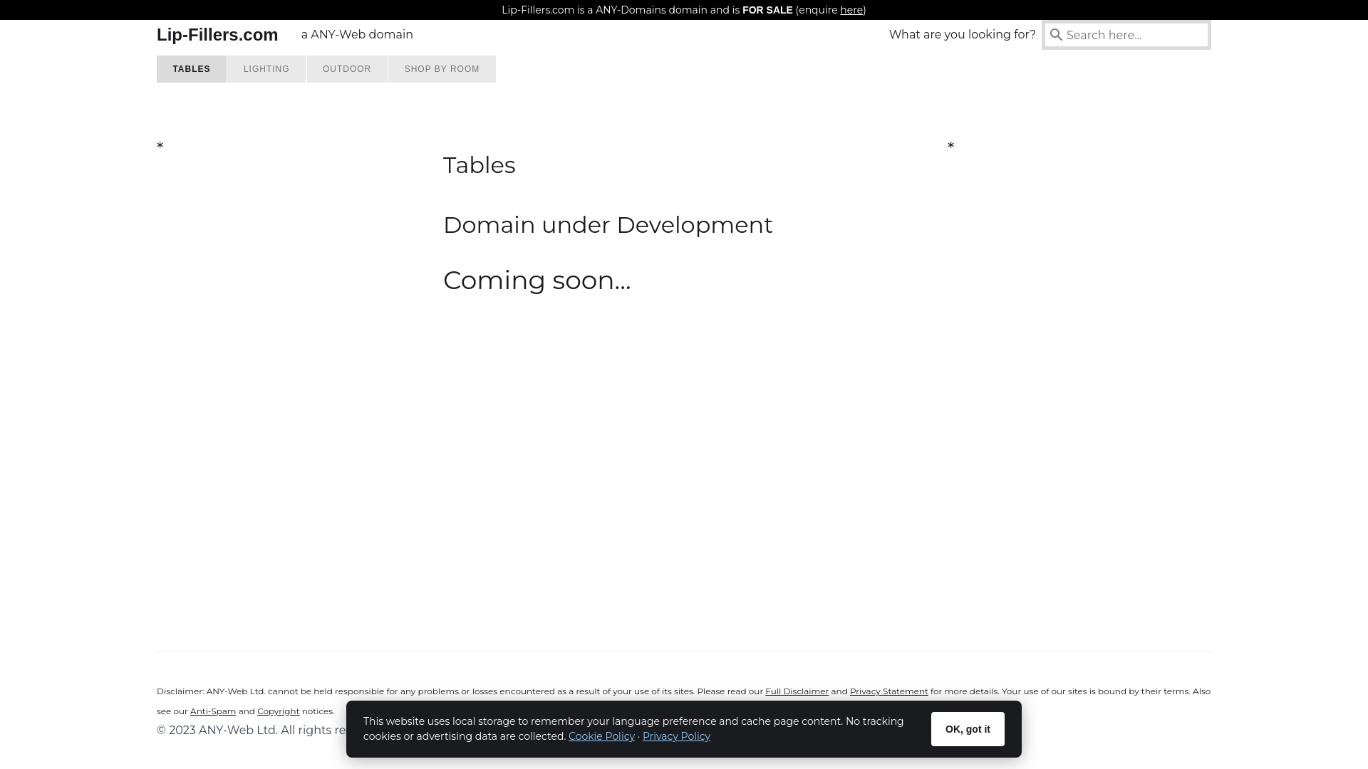 website screenshot of https://lip-fillers.com