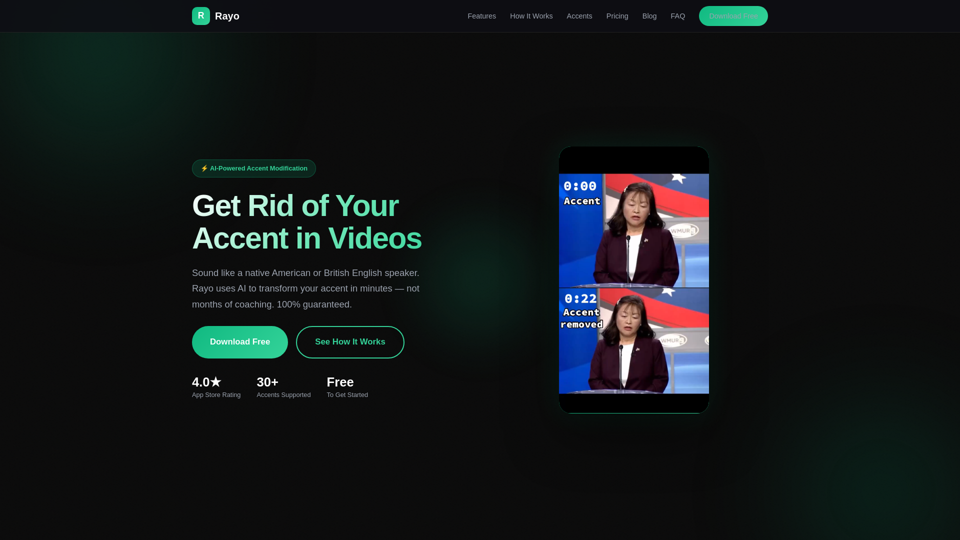 website screenshot of https://accentfix.org