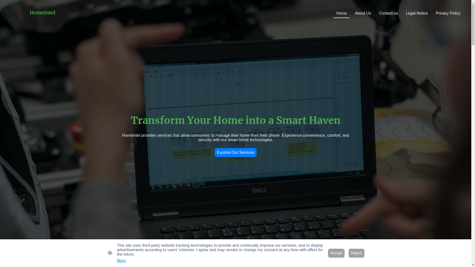 website screenshot of https://homeintel.uk/