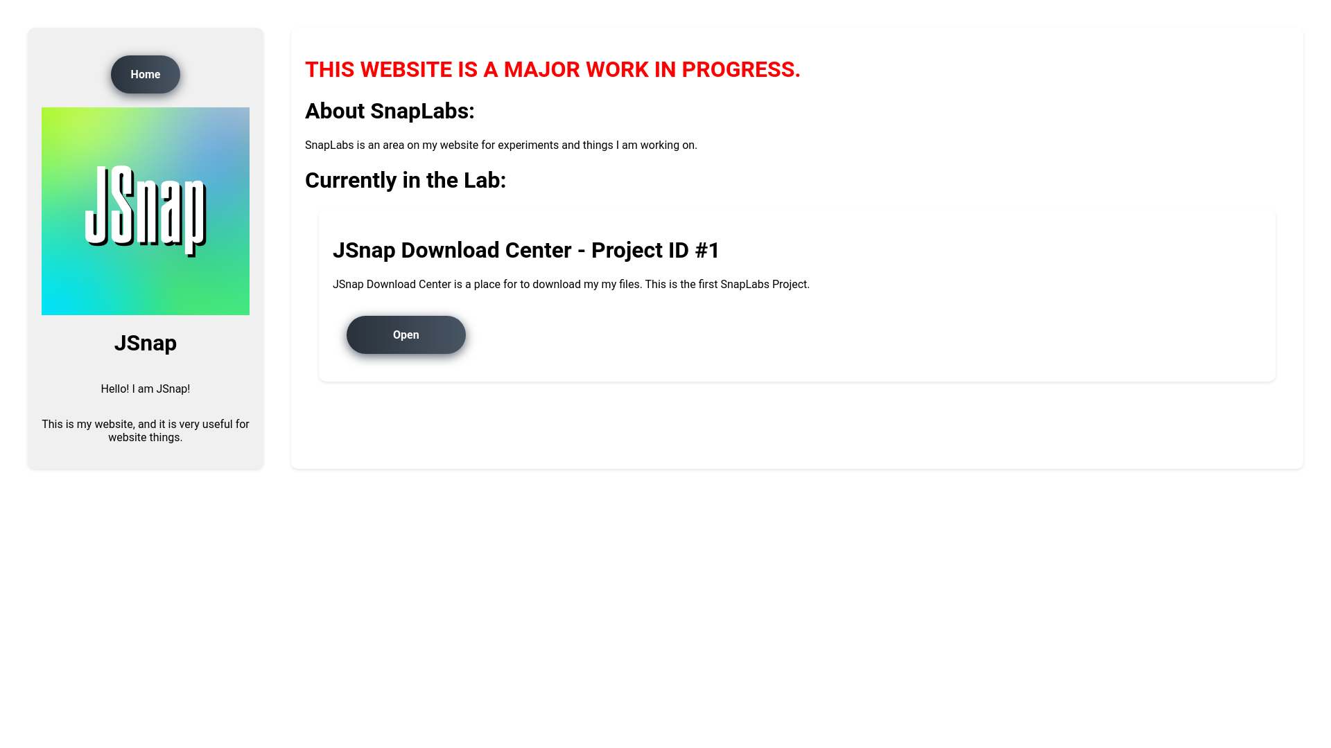 website screenshot of https://snaplabs.pages.dev/