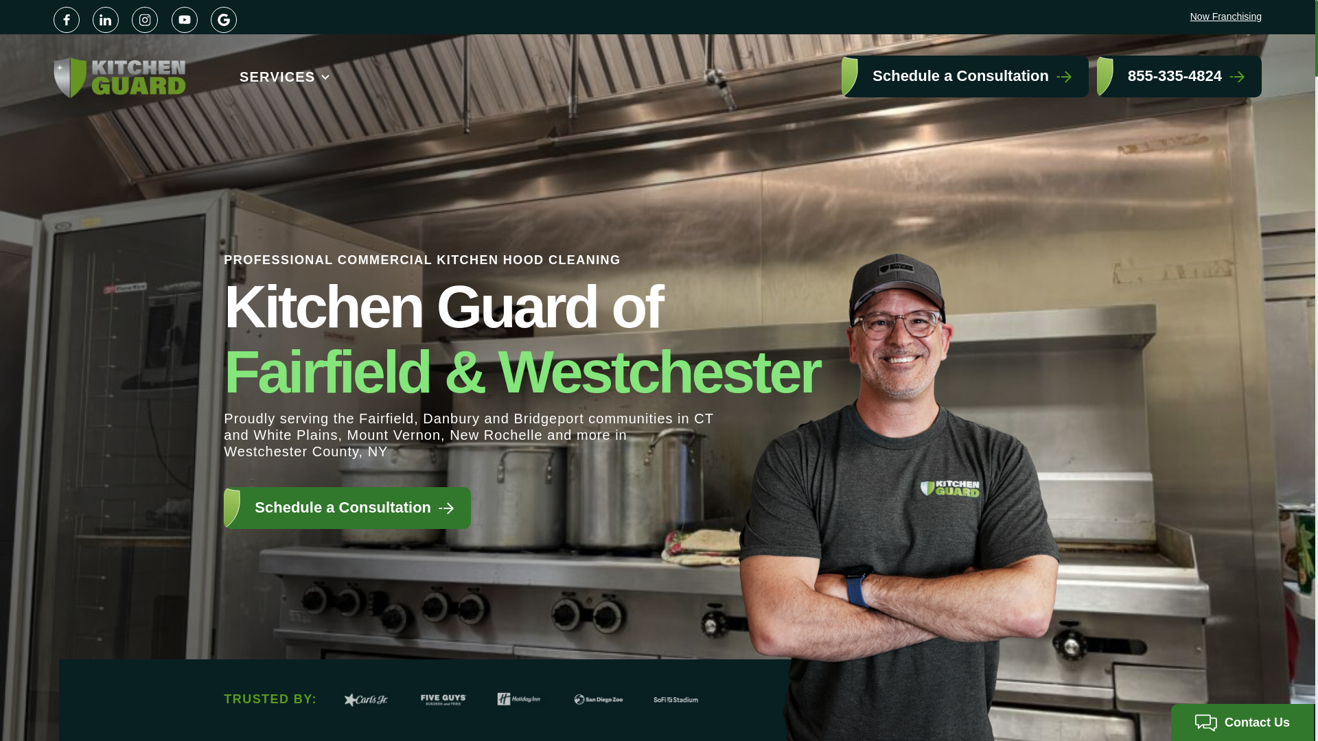 website screenshot of https://kitchenguardhoodcleaners-fw.com/