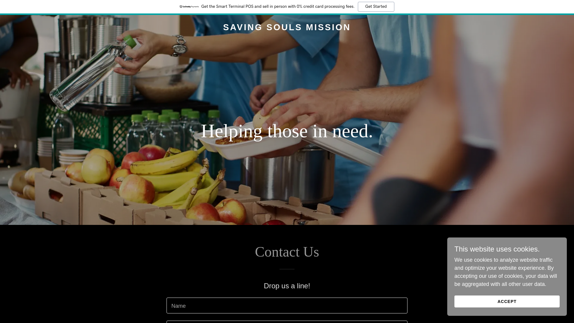 website screenshot of https://savingsoulsmission.org/