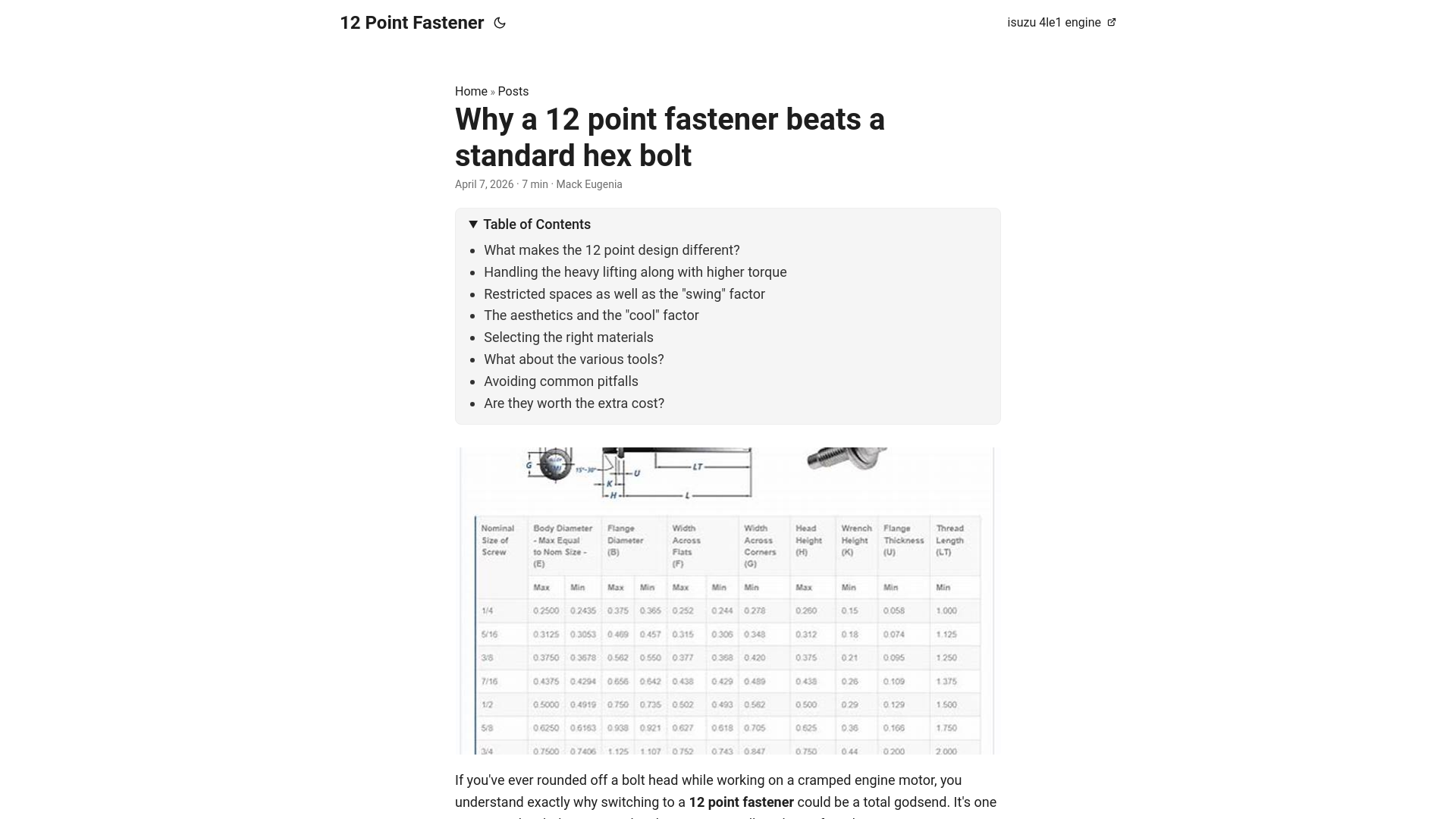 website screenshot of https://12-point-fastener.pages.dev/
