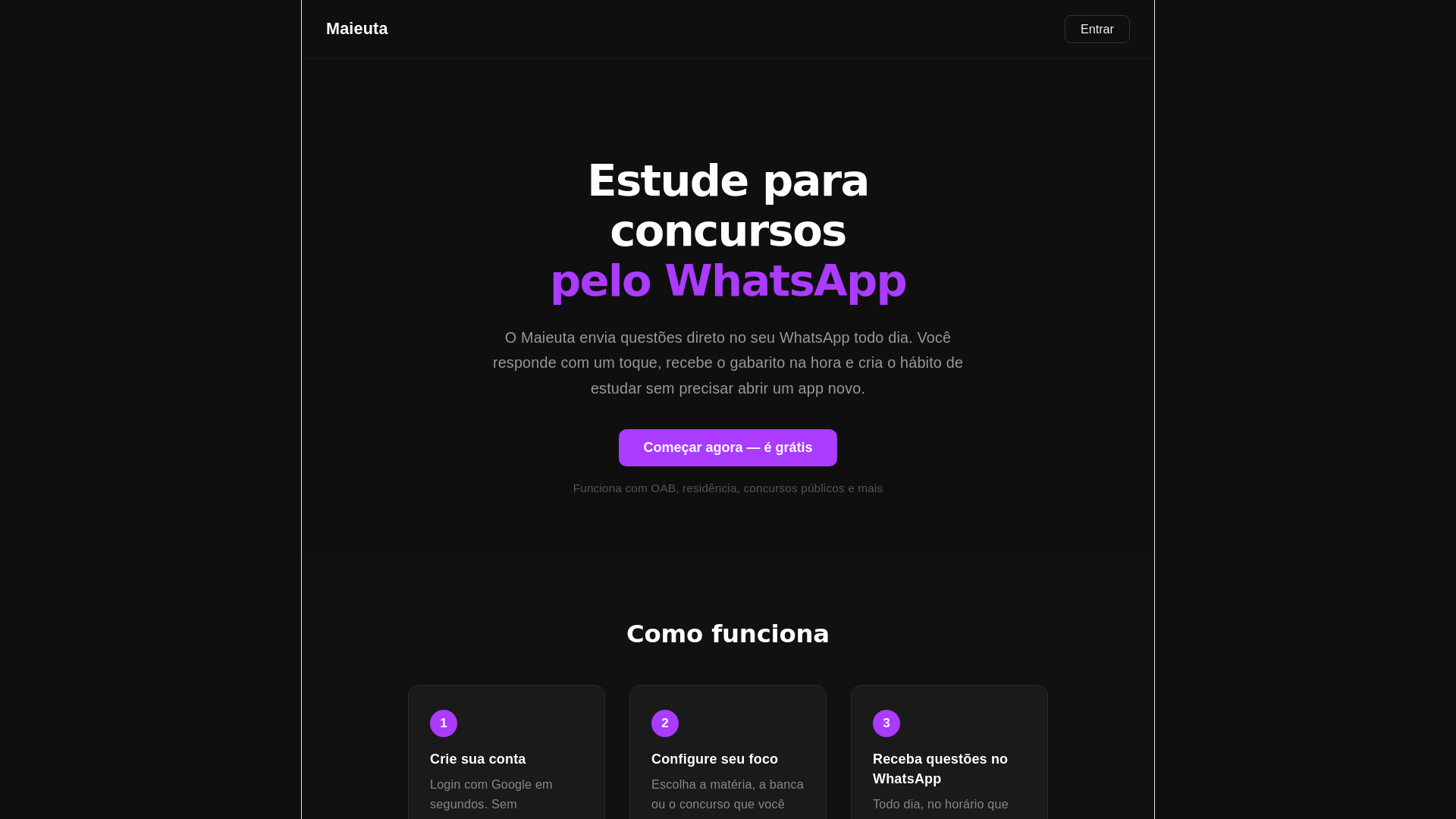 website screenshot of https://maieuta.app