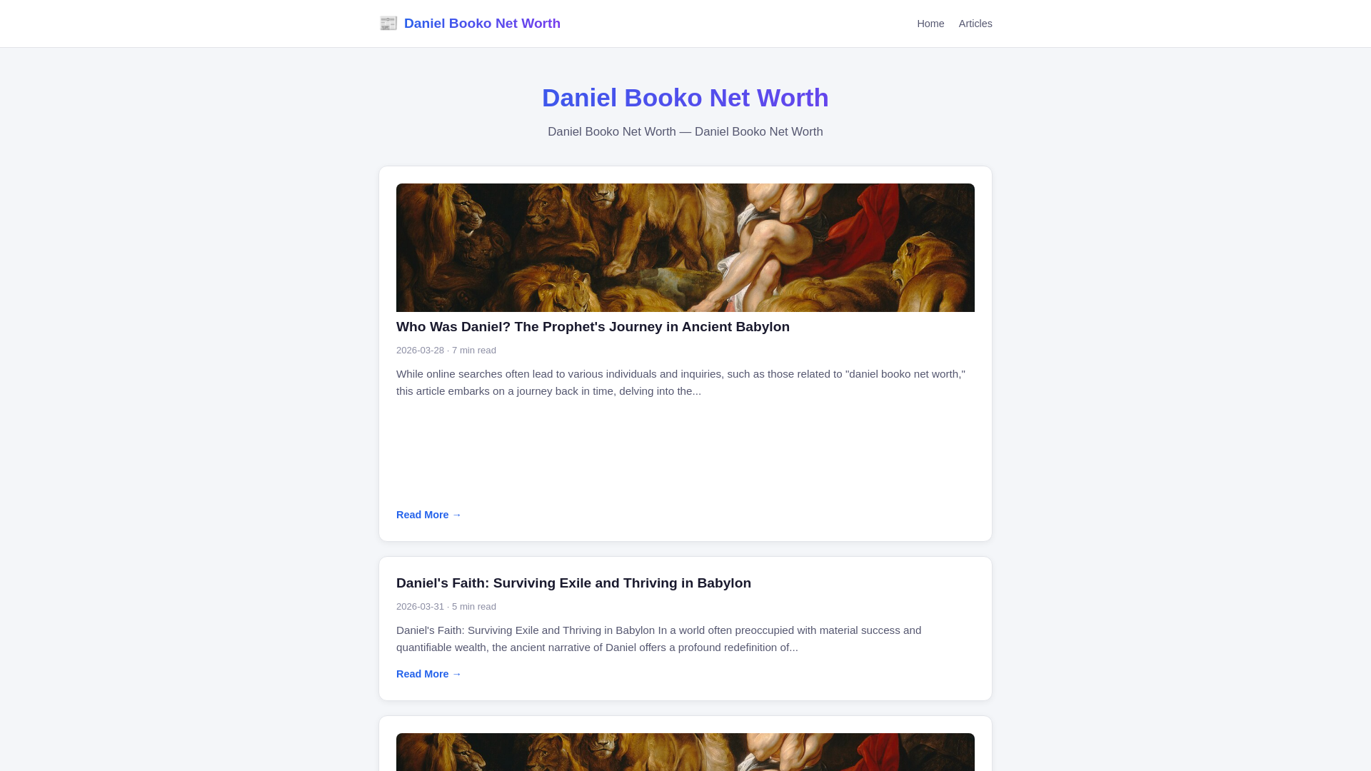website screenshot of https://daniel-booko-net-worth.pages.dev/