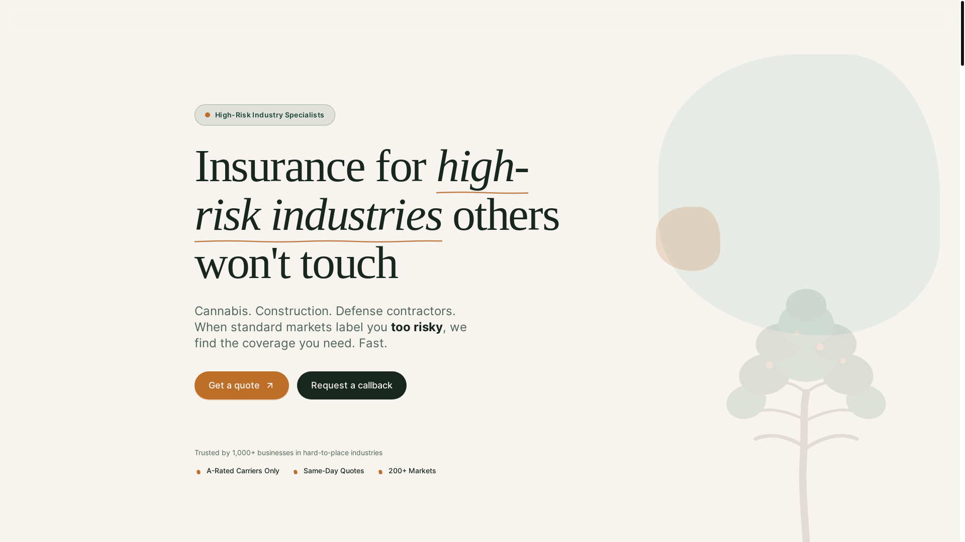 website screenshot of https://premiumlindencoverage.com/