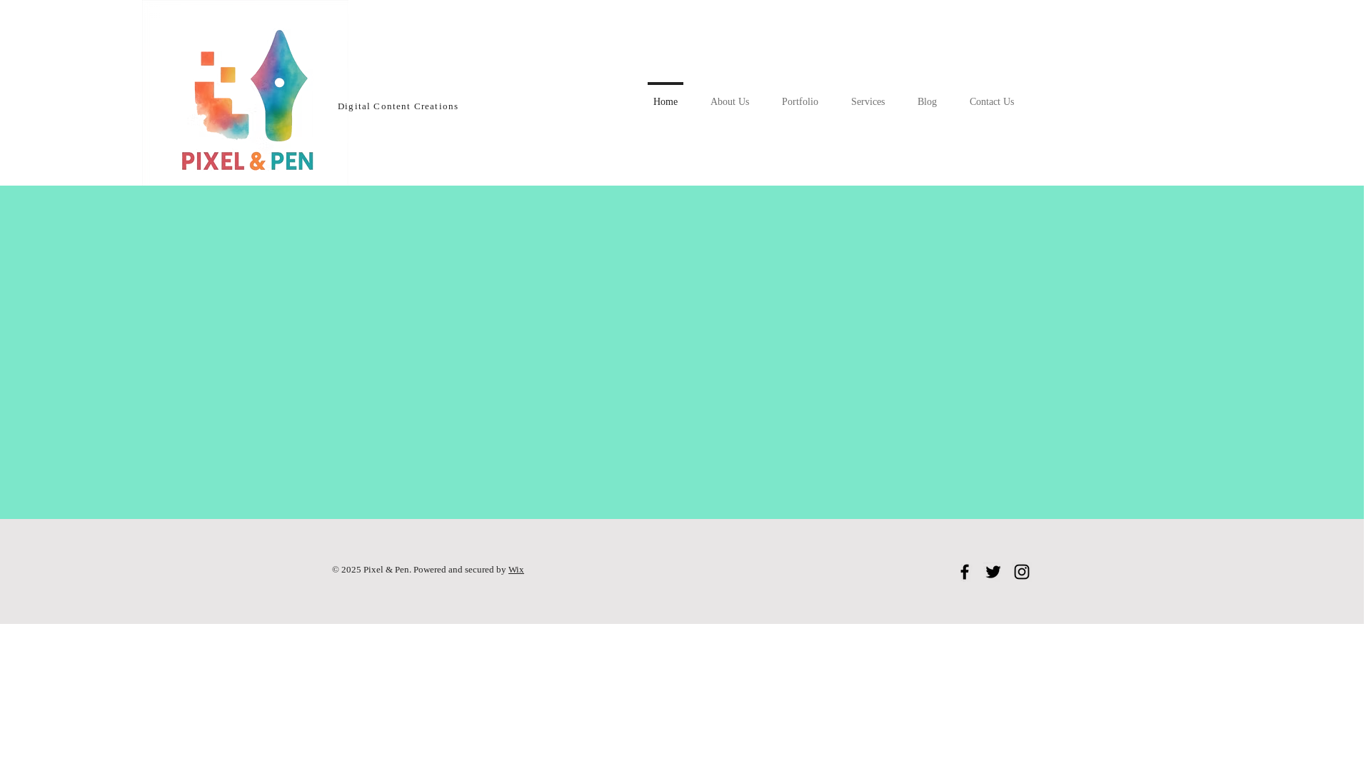 website screenshot of https://pixelandpen.org/