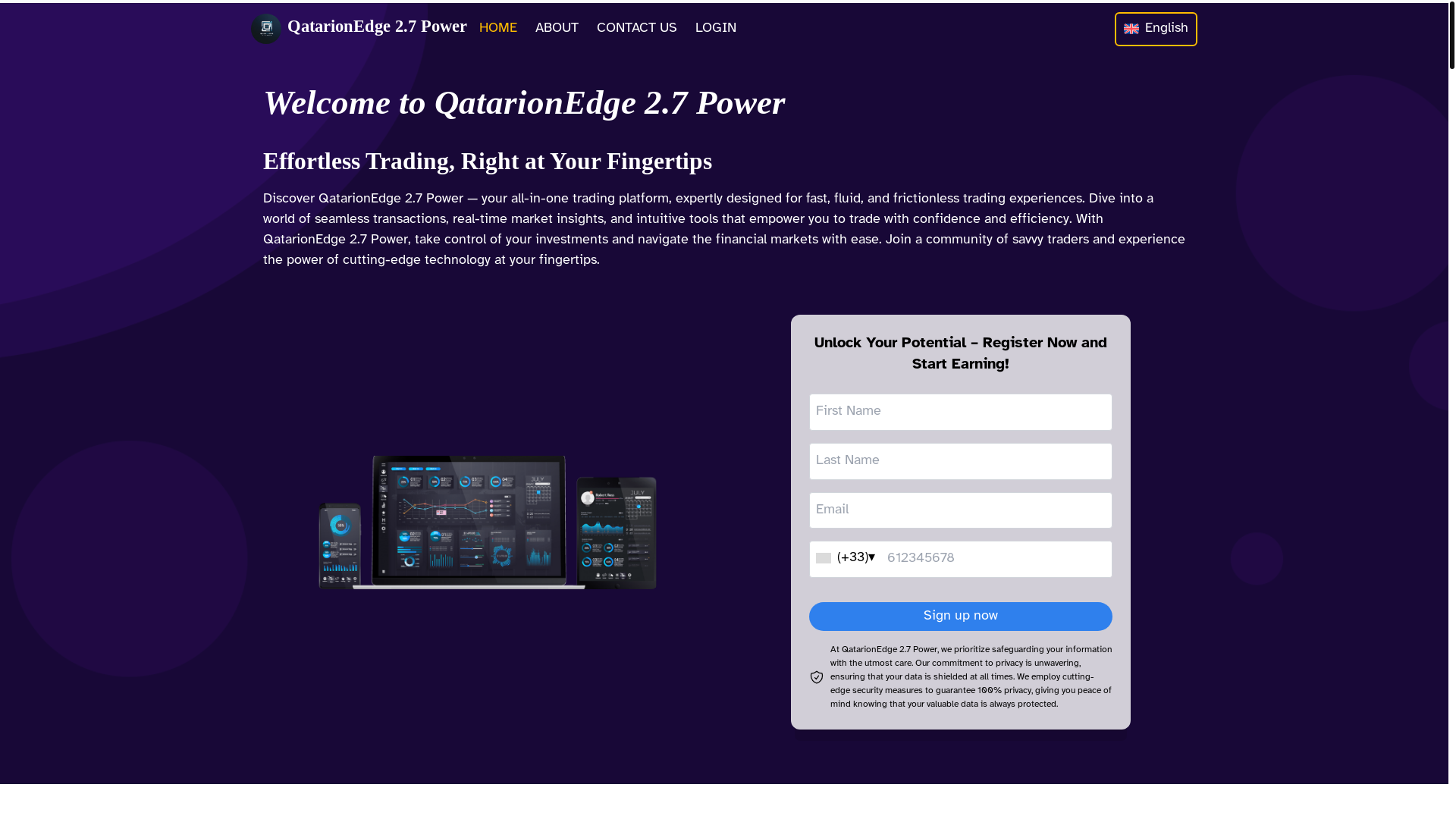 website screenshot of https://qatarionedgepower.cyou/