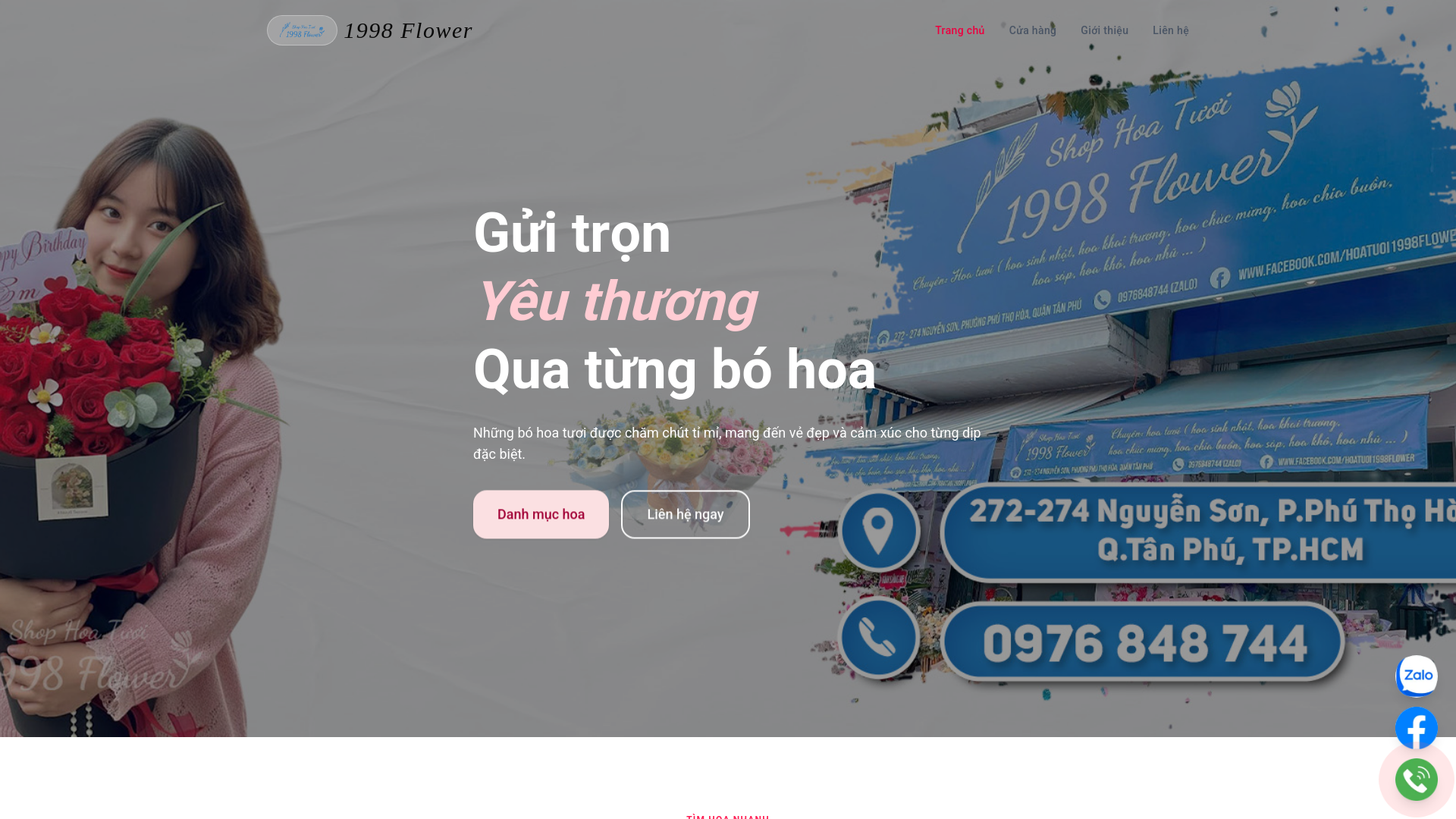 website screenshot of https://shophoa1998flower.com/