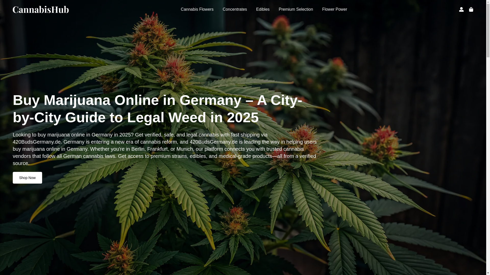 website screenshot of https://420budsgermany.de/