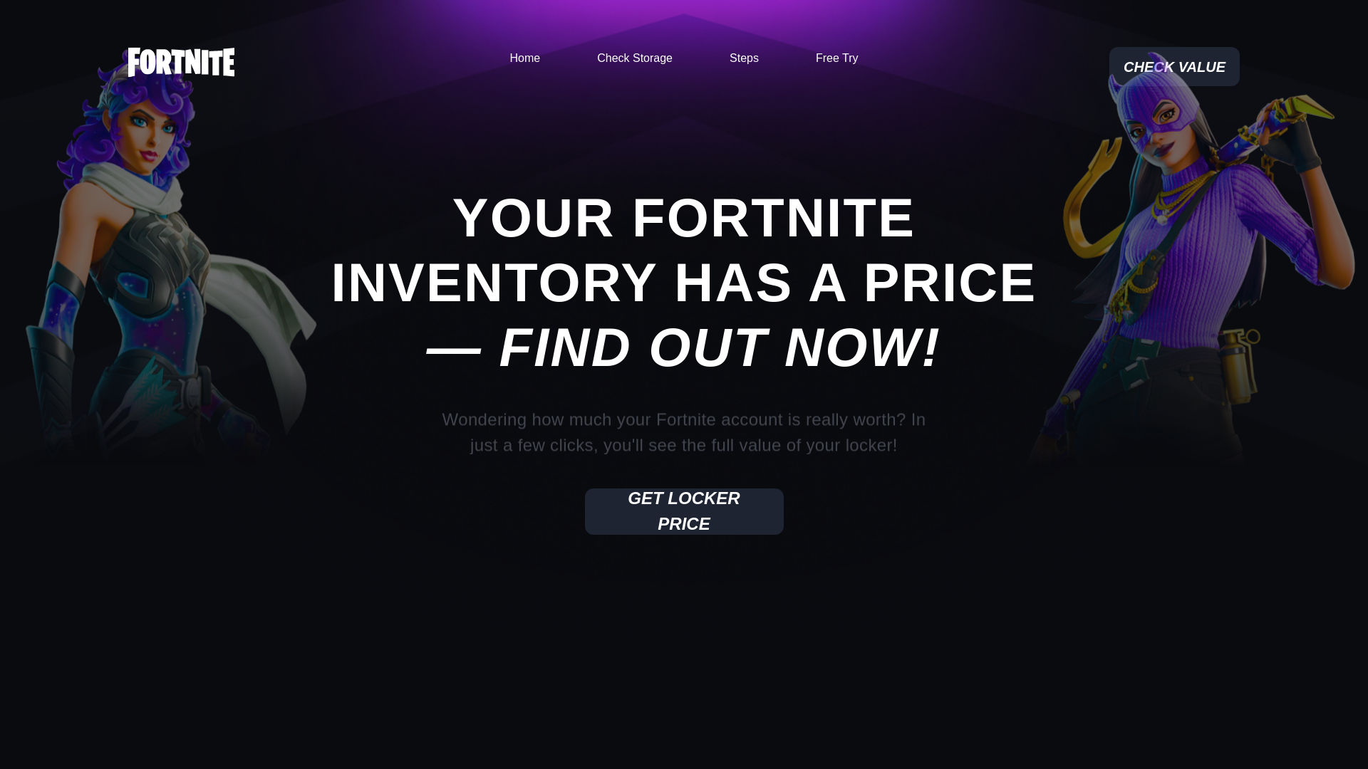 website screenshot of https://fortnite-x.shop