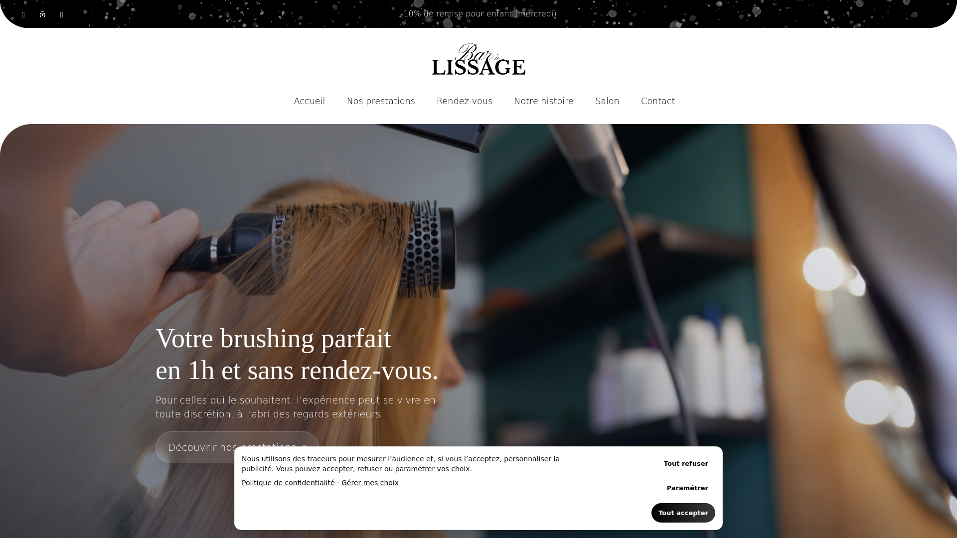 website screenshot of https://baralissage.com/