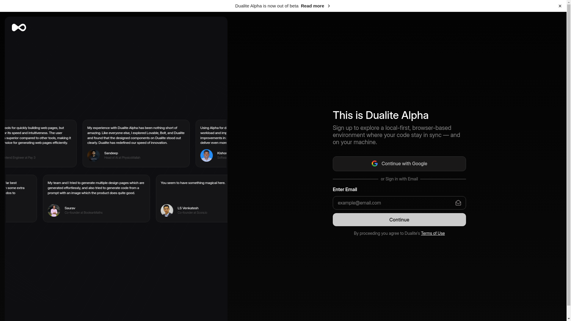website screenshot of https://dualite-alpha-1qb.pages.dev/