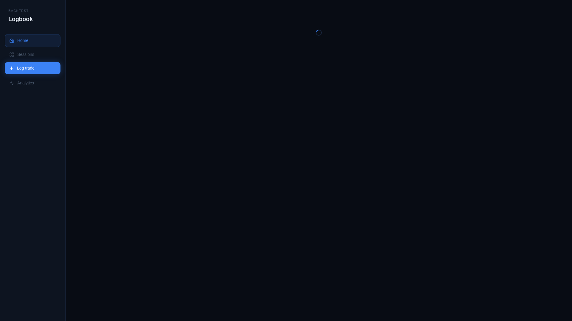 website screenshot of https://backtest-logbook.pages.dev/