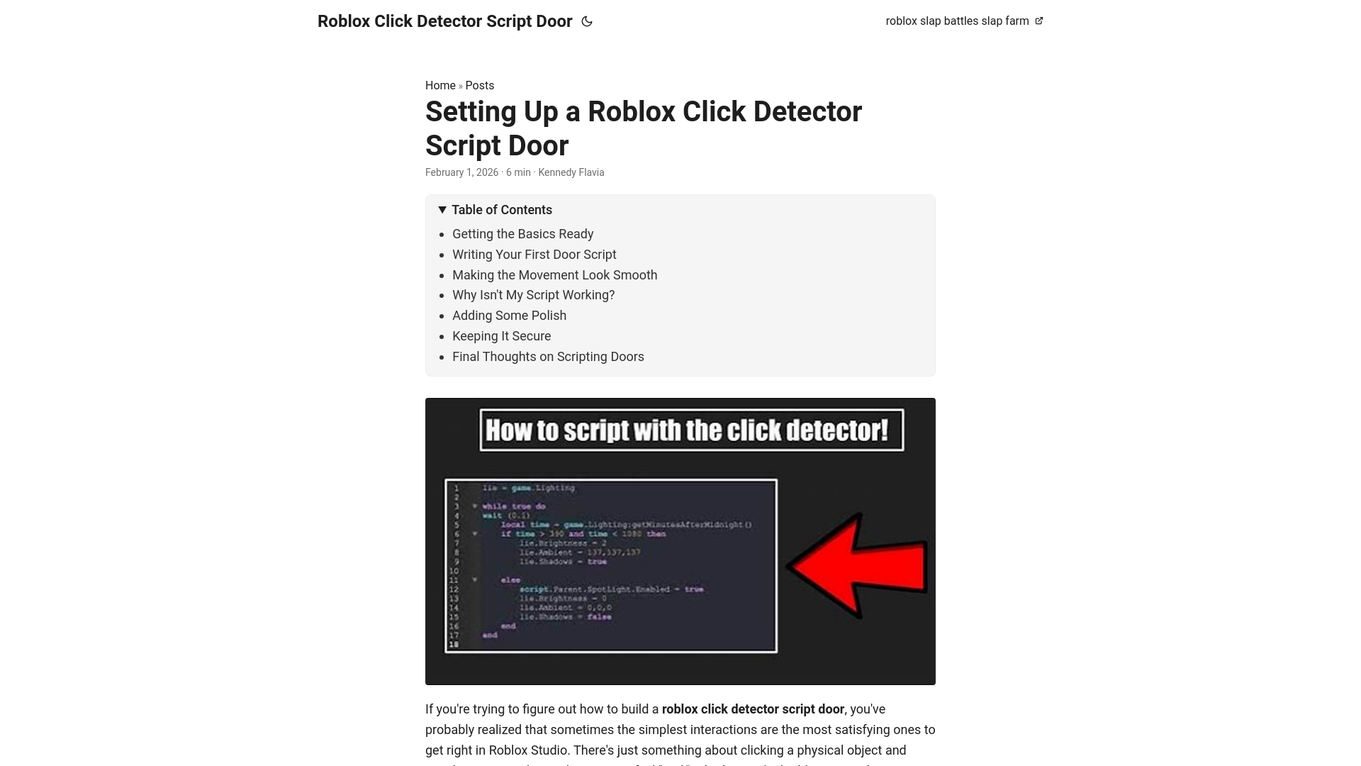 website screenshot of https://roblox-click-detector-script-door.pages.dev/