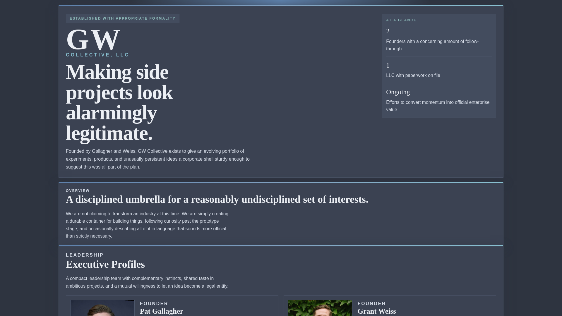 website screenshot of https://gwcollectivellc.com/
