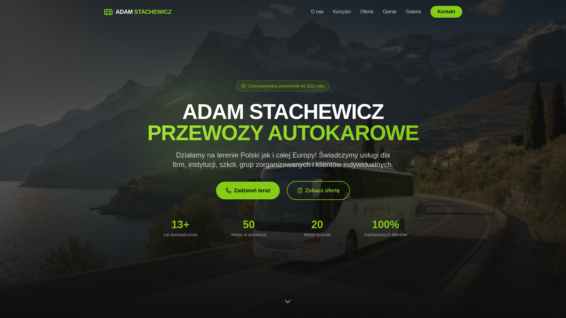 website screenshot of https://stachewicz-autokary.pl