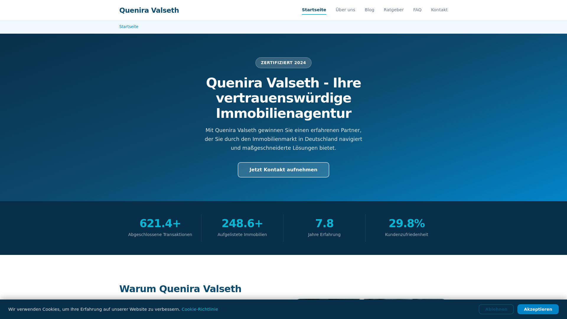 website screenshot of https://quenira-valseth.de