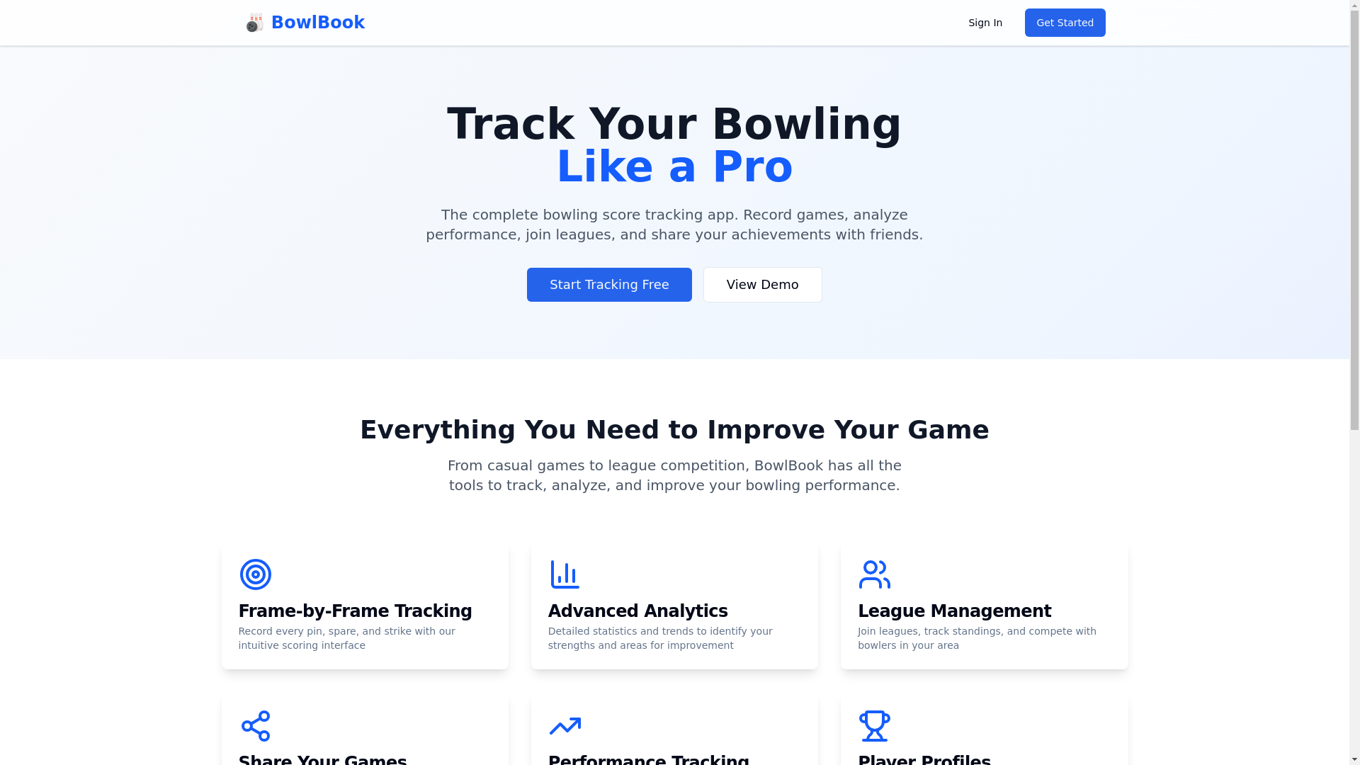 website screenshot of https://usebowlbook.com/