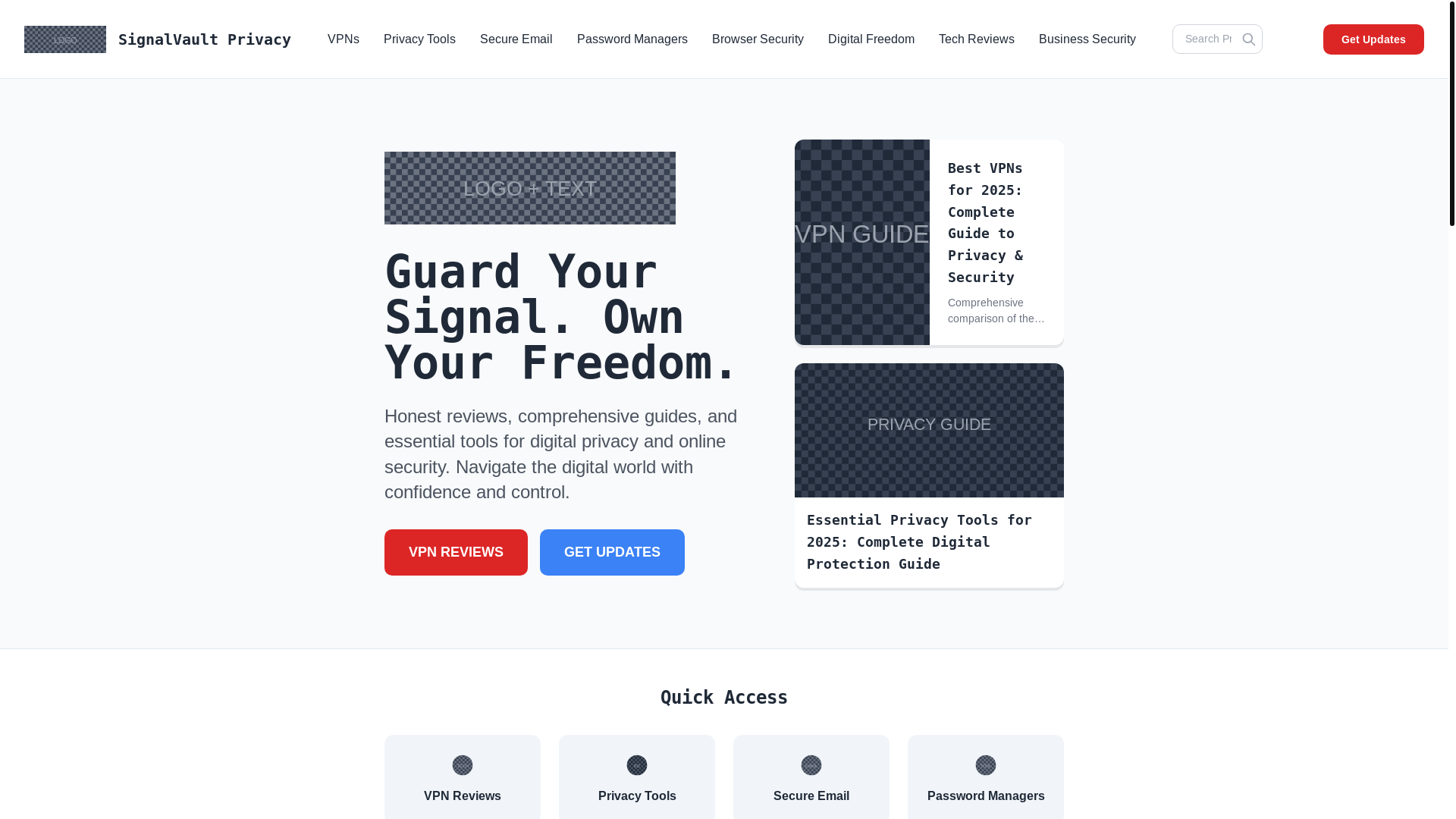 website screenshot of https://signalvault.pages.dev/