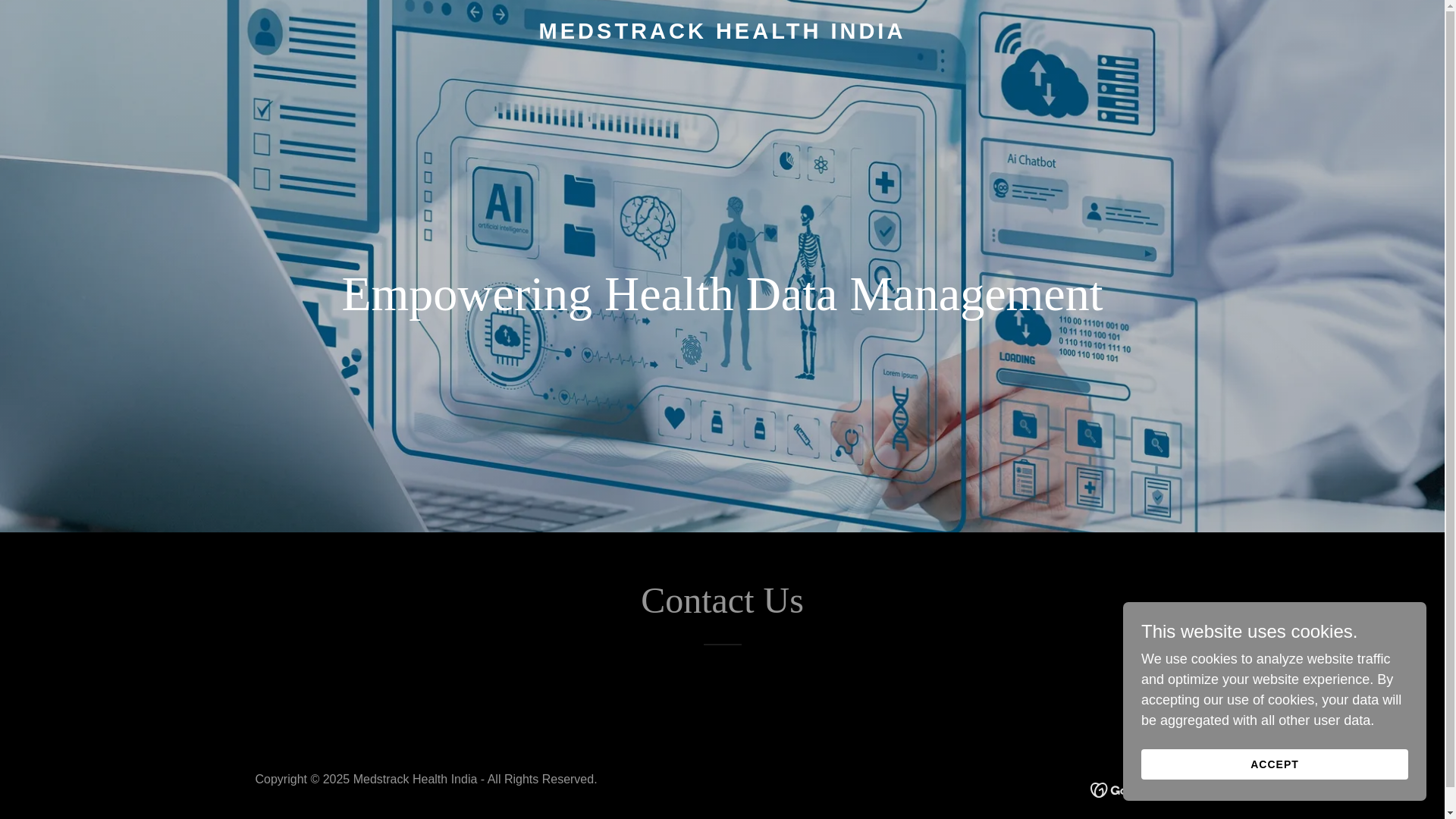 website screenshot of https://medstrack.co.in/