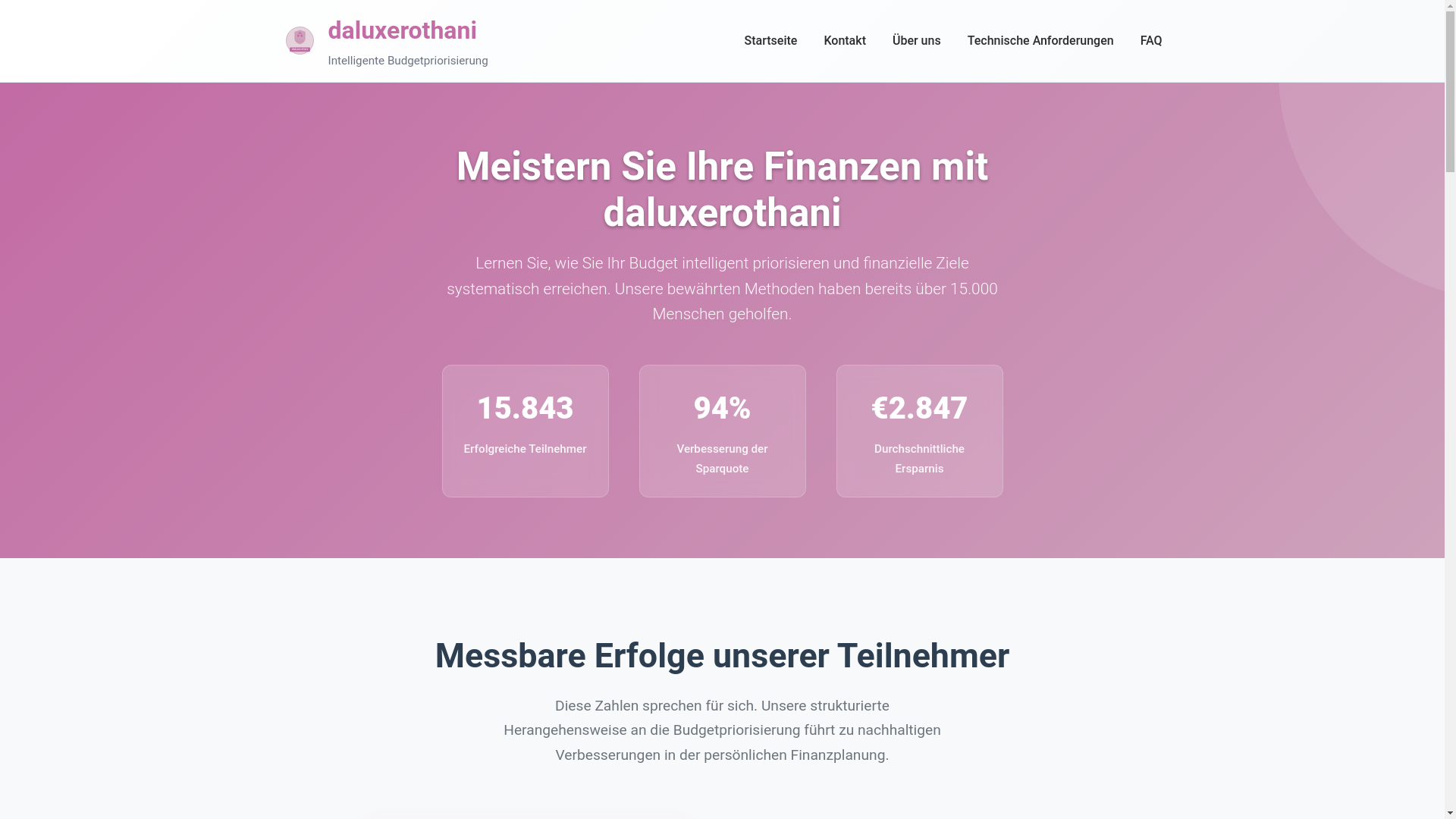 website screenshot of https://daluxerothani.com