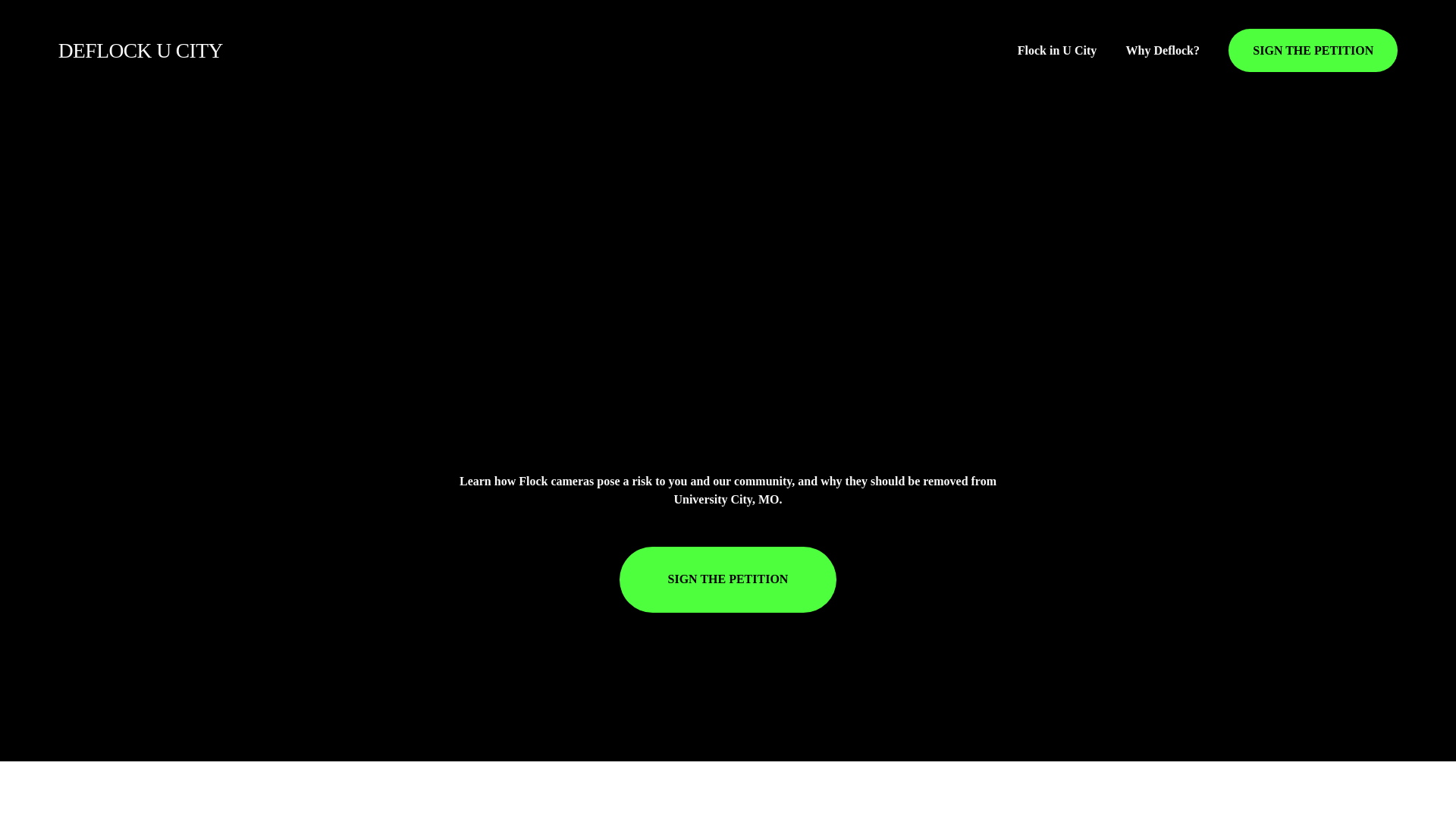 website screenshot of https://deflockucity.com/