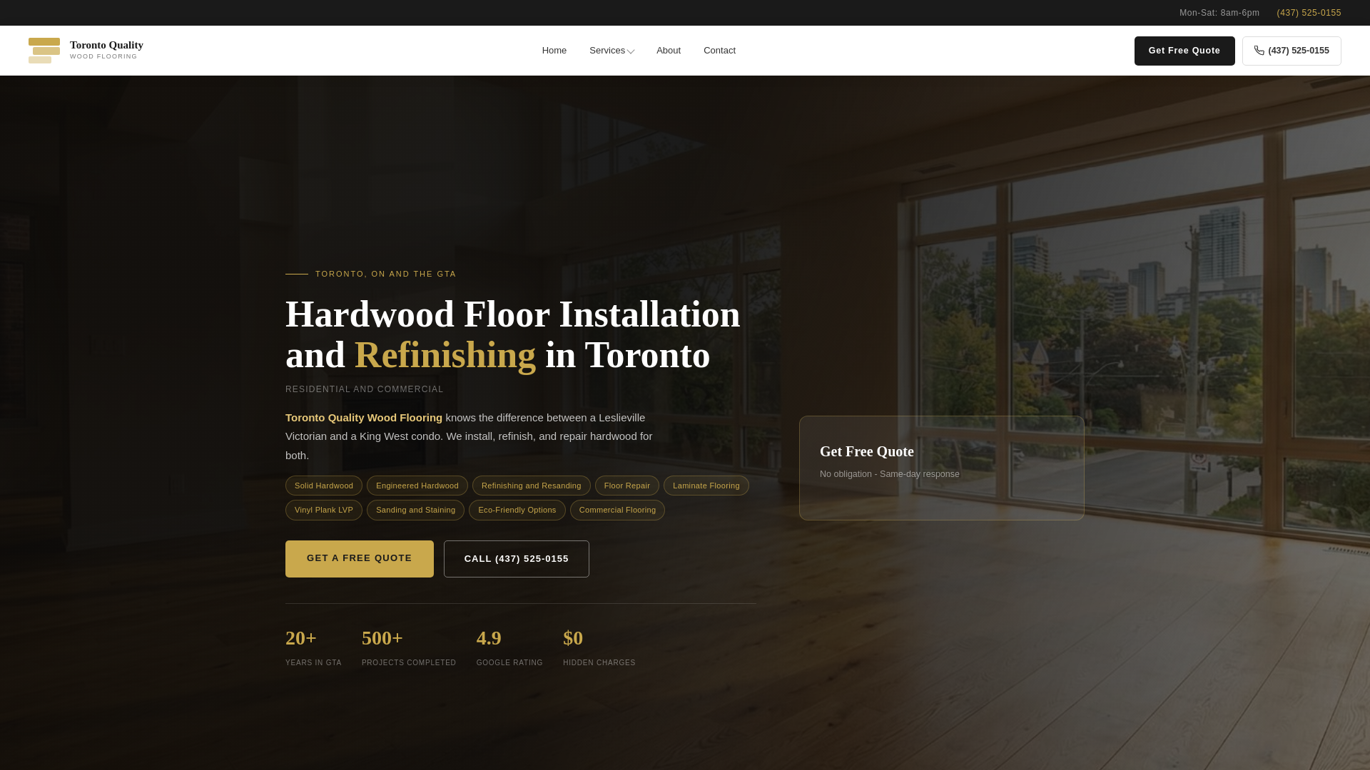 website screenshot of https://toronto-quality-wood-flooring.pages.dev/