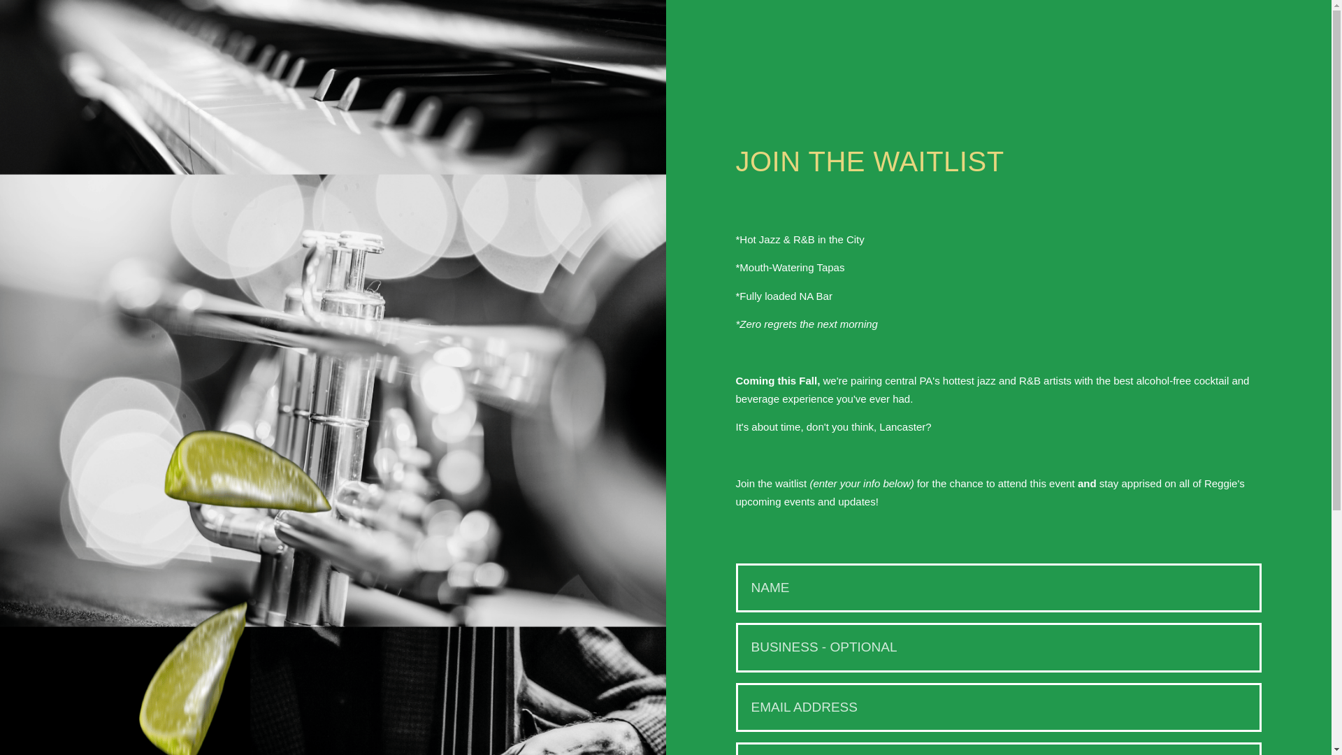 website screenshot of https://reggiesnewslettersignup.com/