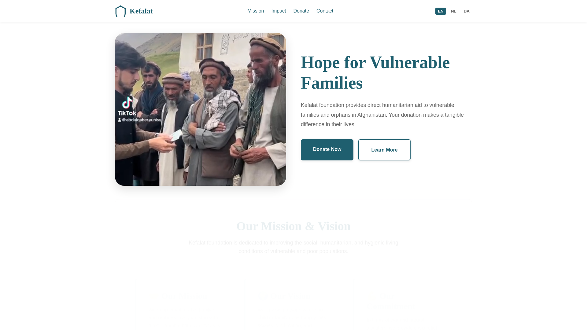 website screenshot of https://stichtingkefalat.nl/