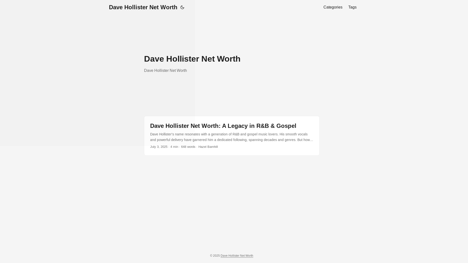 website screenshot of https://dave-hollister-net-worth.pages.dev/
