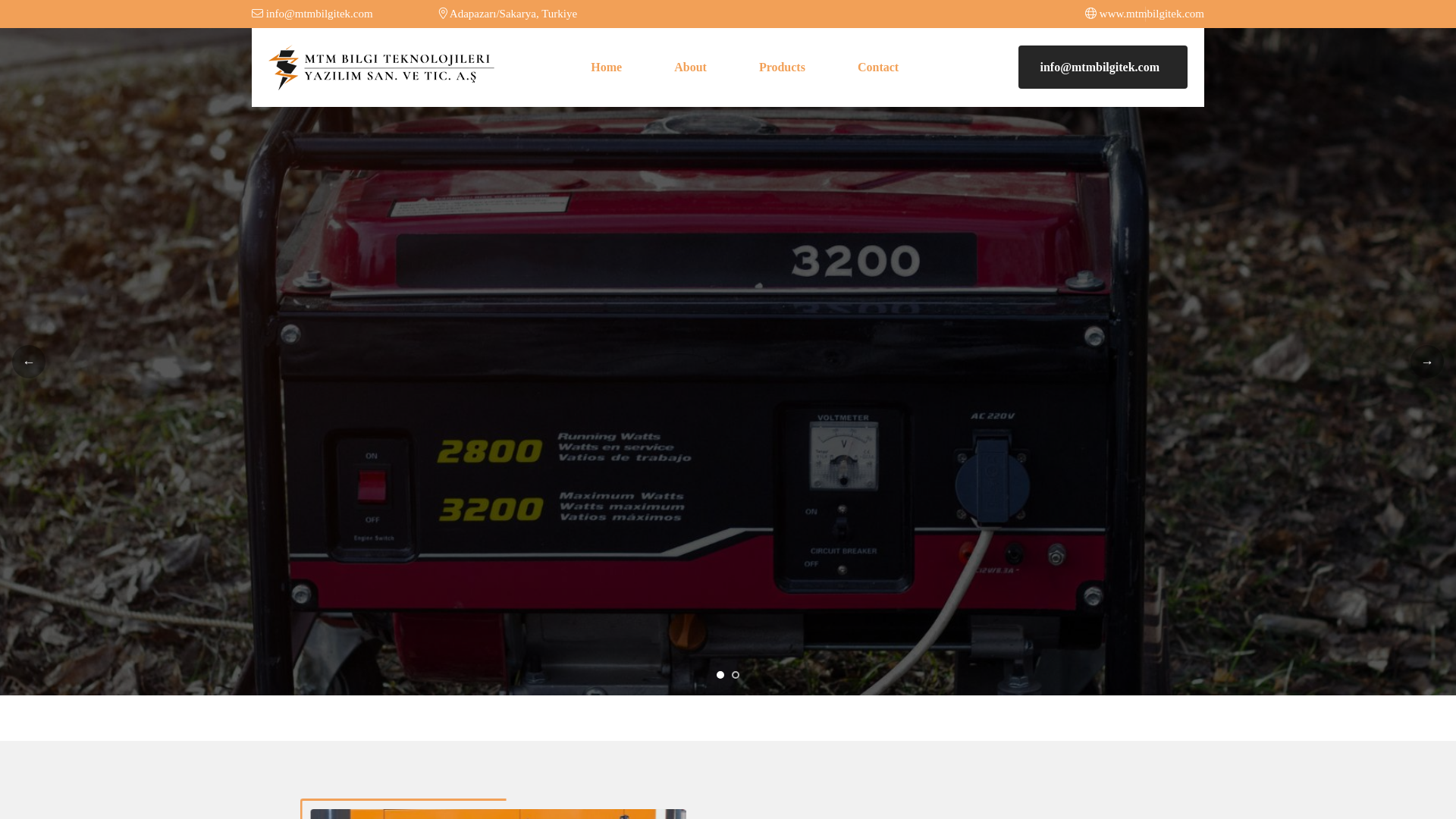 website screenshot of https://mtmbilgitek.com